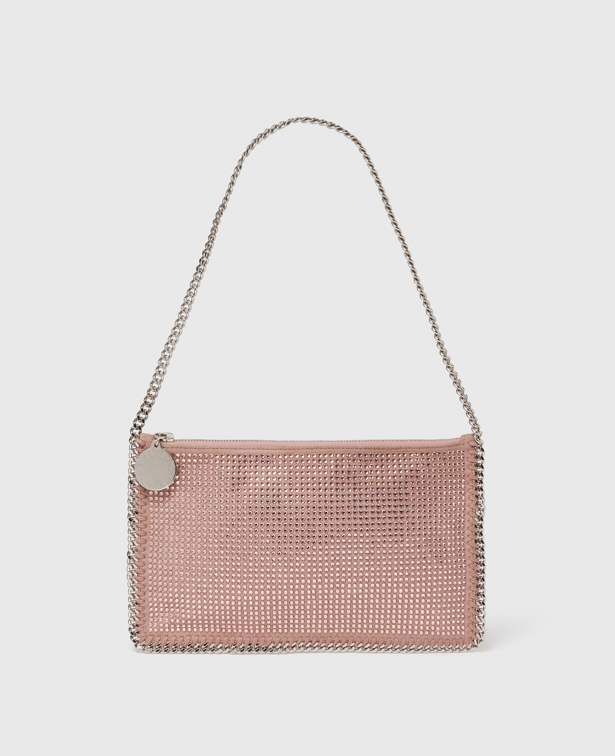 Women ダスティ ピンク ファラベラ ポシェット ショルダーバッグ