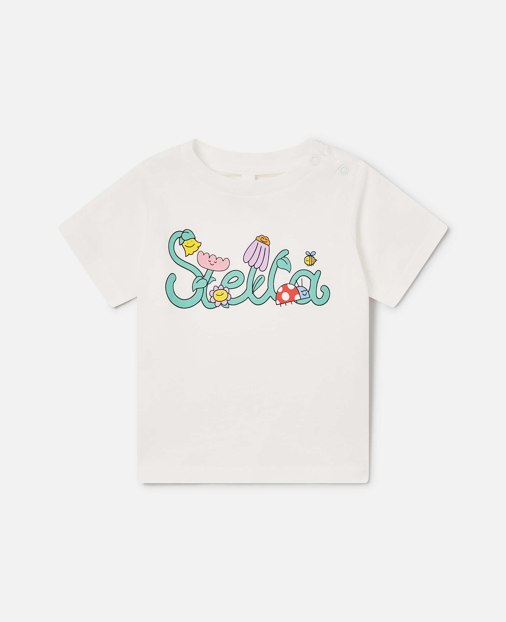 Stella McCartney - Stella Vine Graphic T-Shirt, Woman, Ivory, Size: 12m