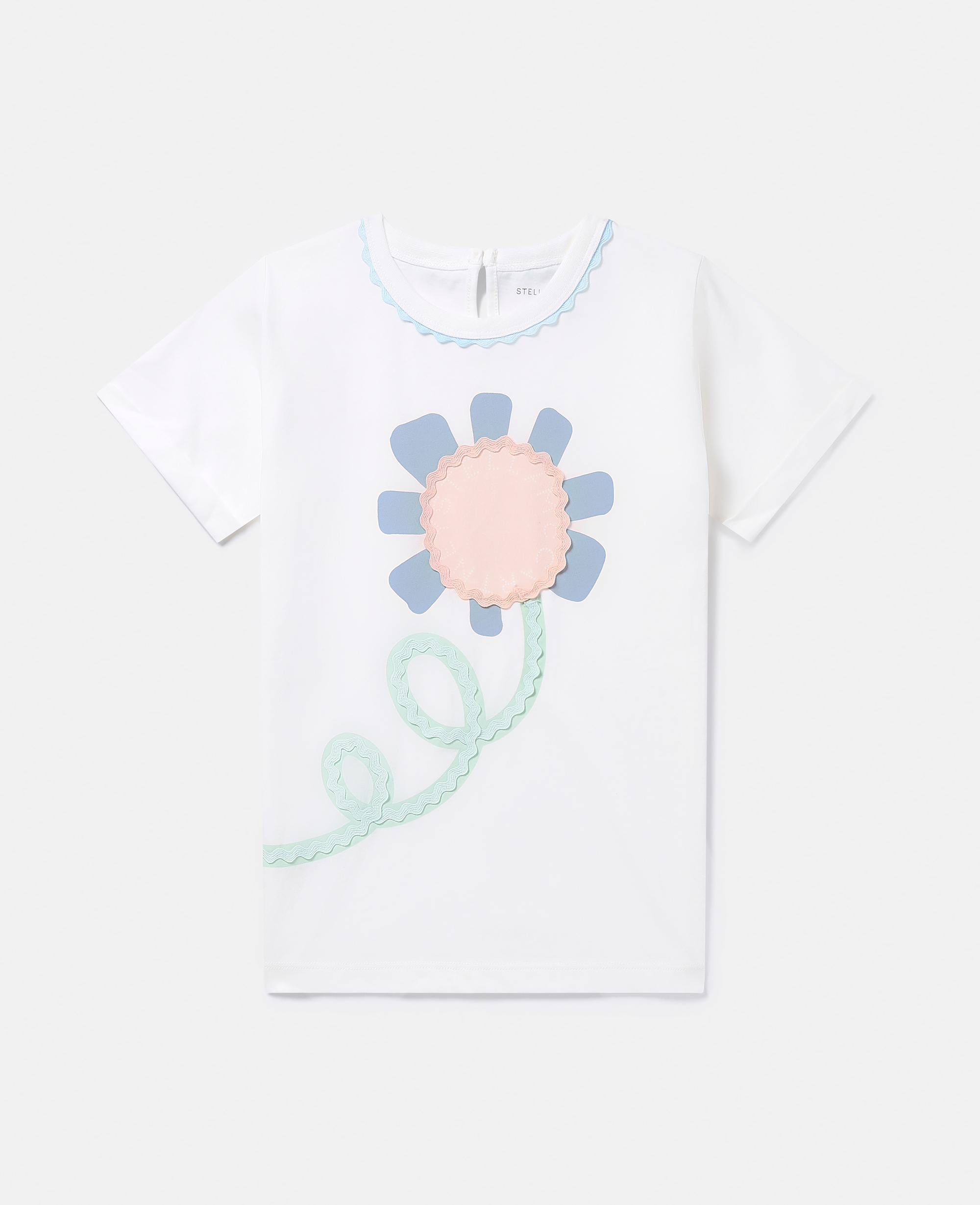 Stella Mccartney Kids' Graphic Flower T-shirt In Ivory