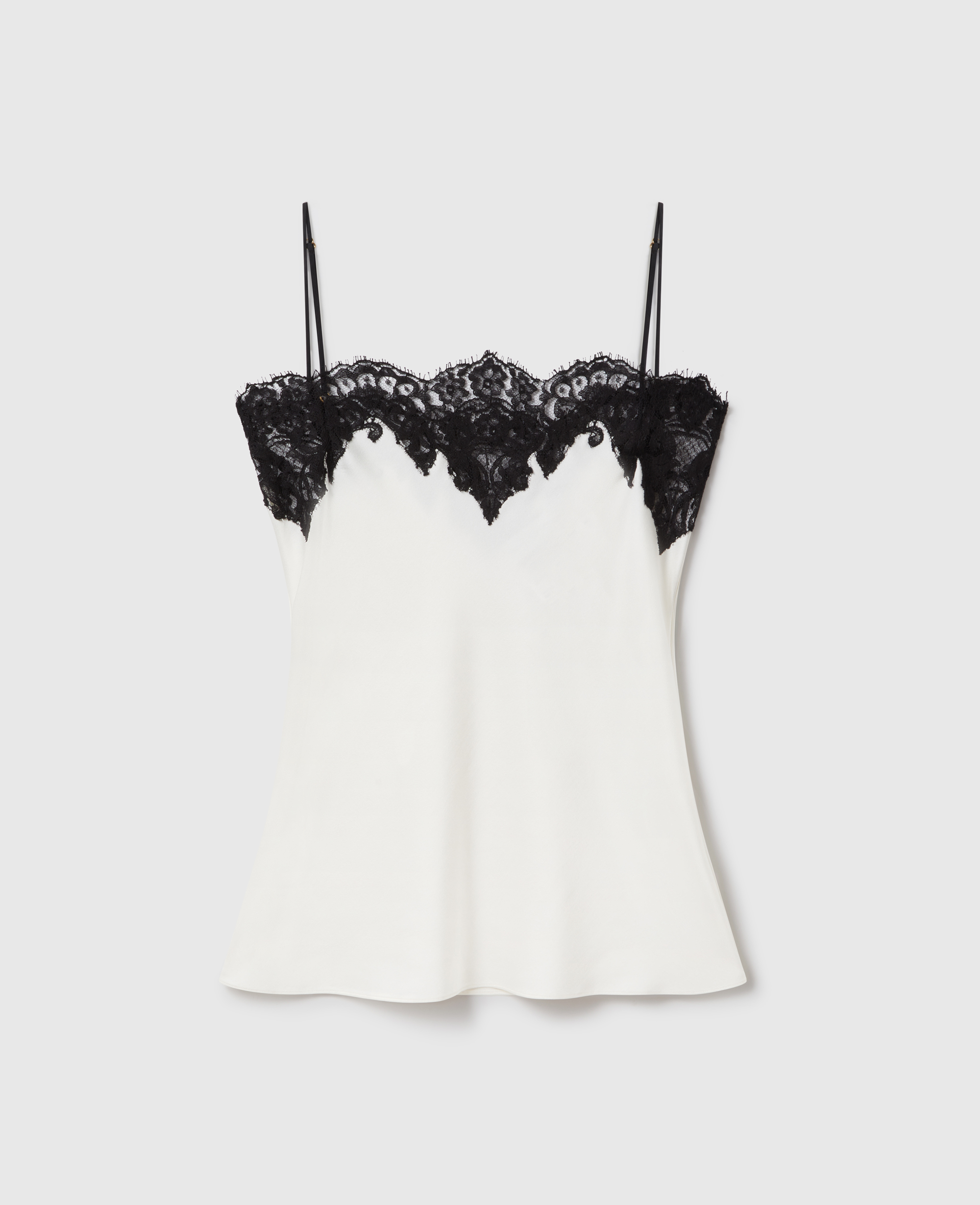 Sleeveless Lace Satin Top, Woman, , Size: 36 - Stella McCartney - Modalova