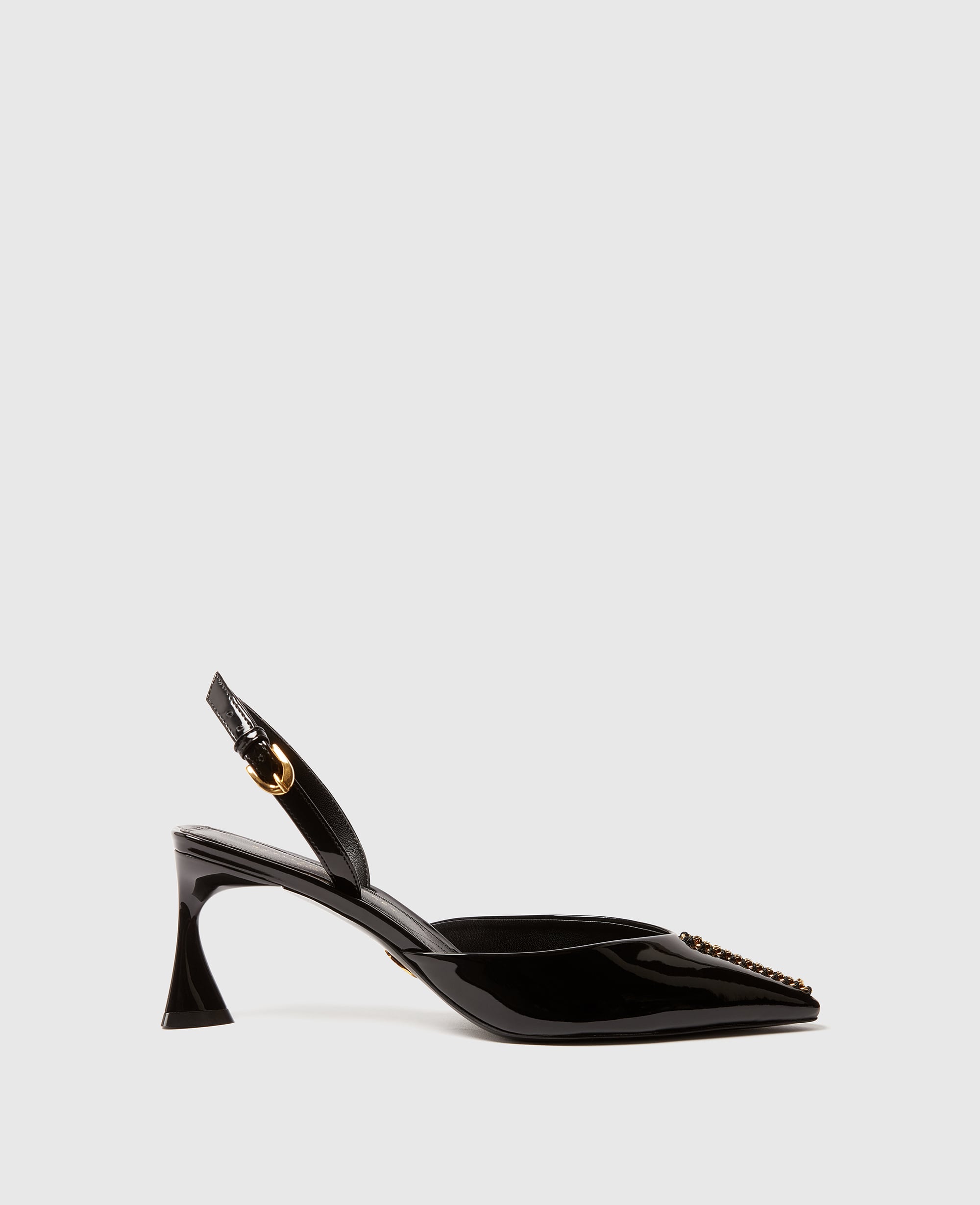 Stella McCartney - Elsa Patent Slingbacks, Woman, Black, Size: 35