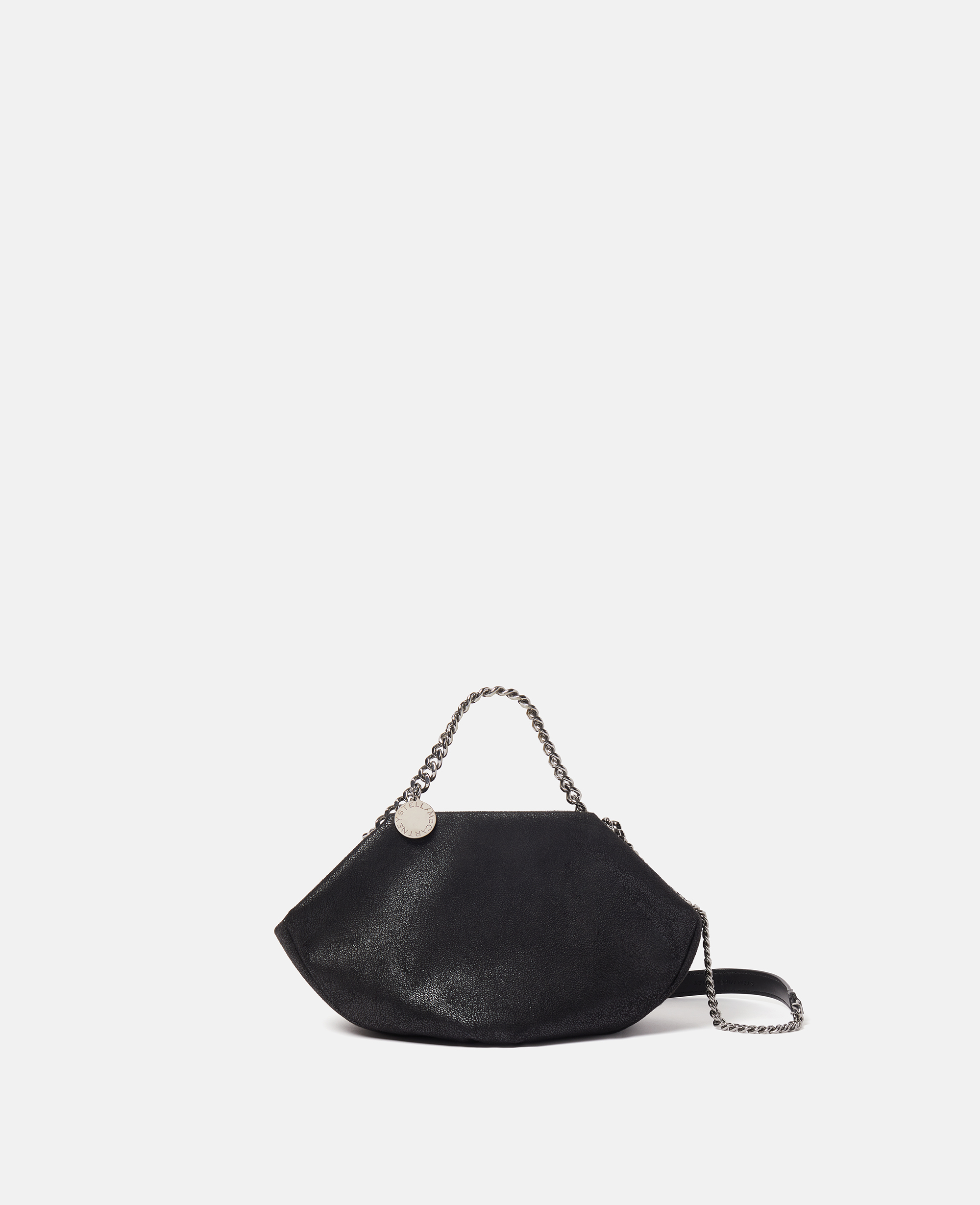 Stella McCartney – Falabella Double Chain Shoulder Bag, Woman, Midnight black