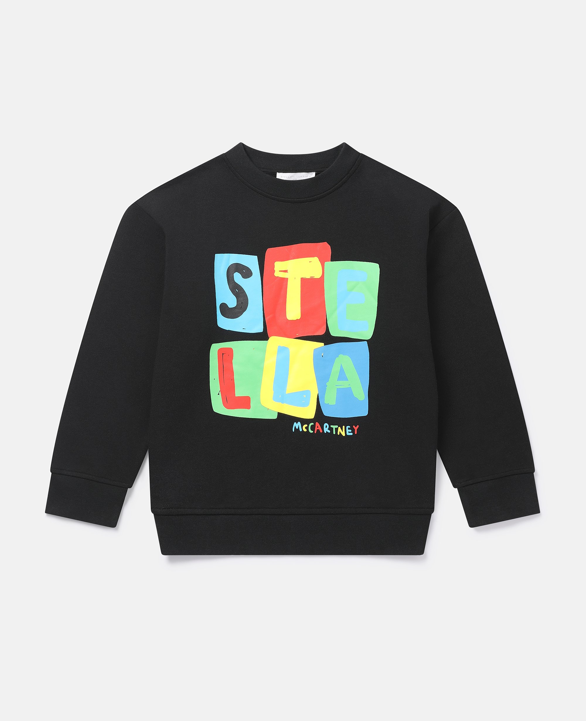 Stella McCartney – Letter Blocks Print Sweatshirt, Woman, Black, Size: 5