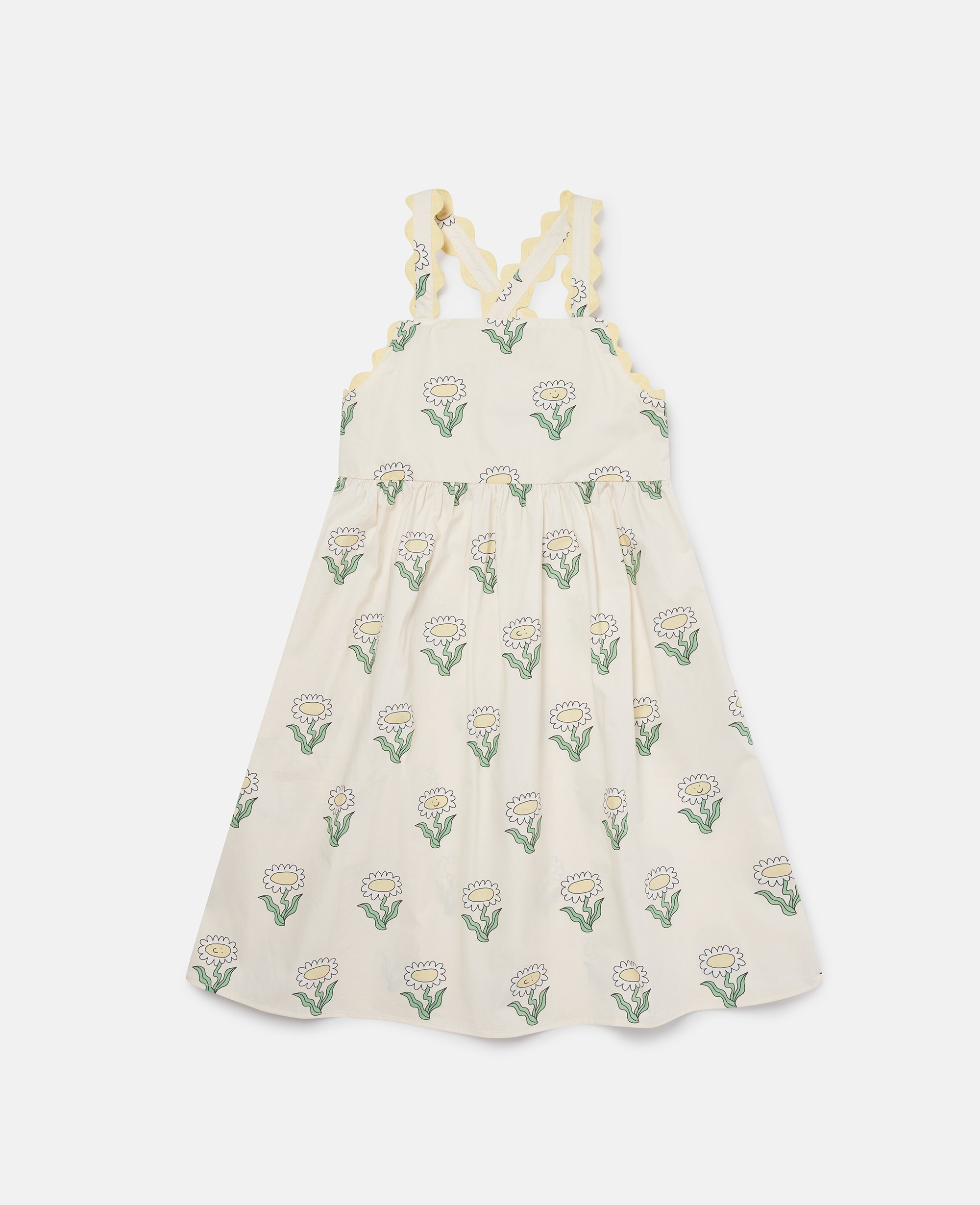 Daisies Sleeveless Scalloped Trim Dress, , Size: 3 - Stella McCartney - Modalova