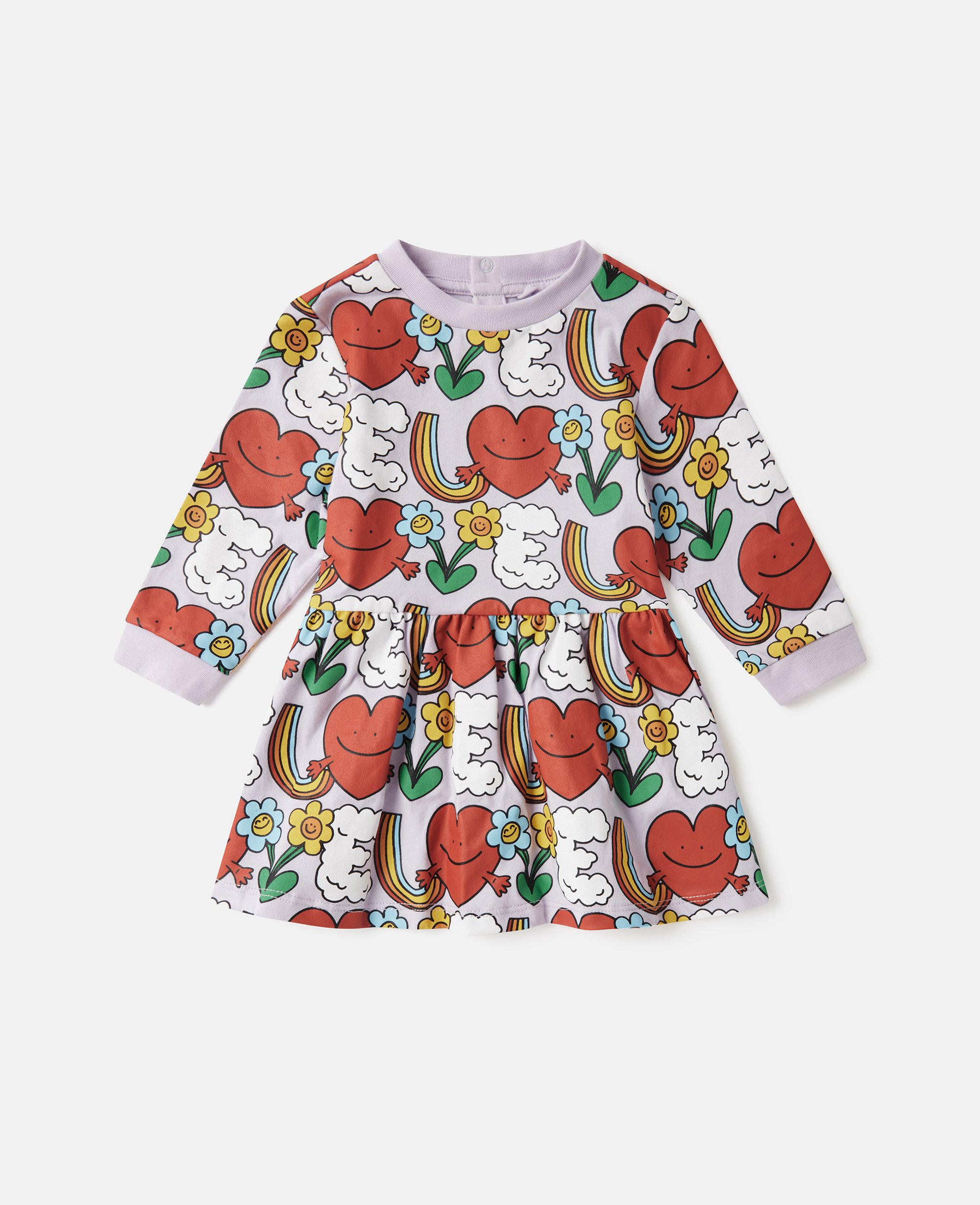 Earth Friends Print Long-Sleeve Dress, /, Size: 36m - Stella McCartney - Modalova