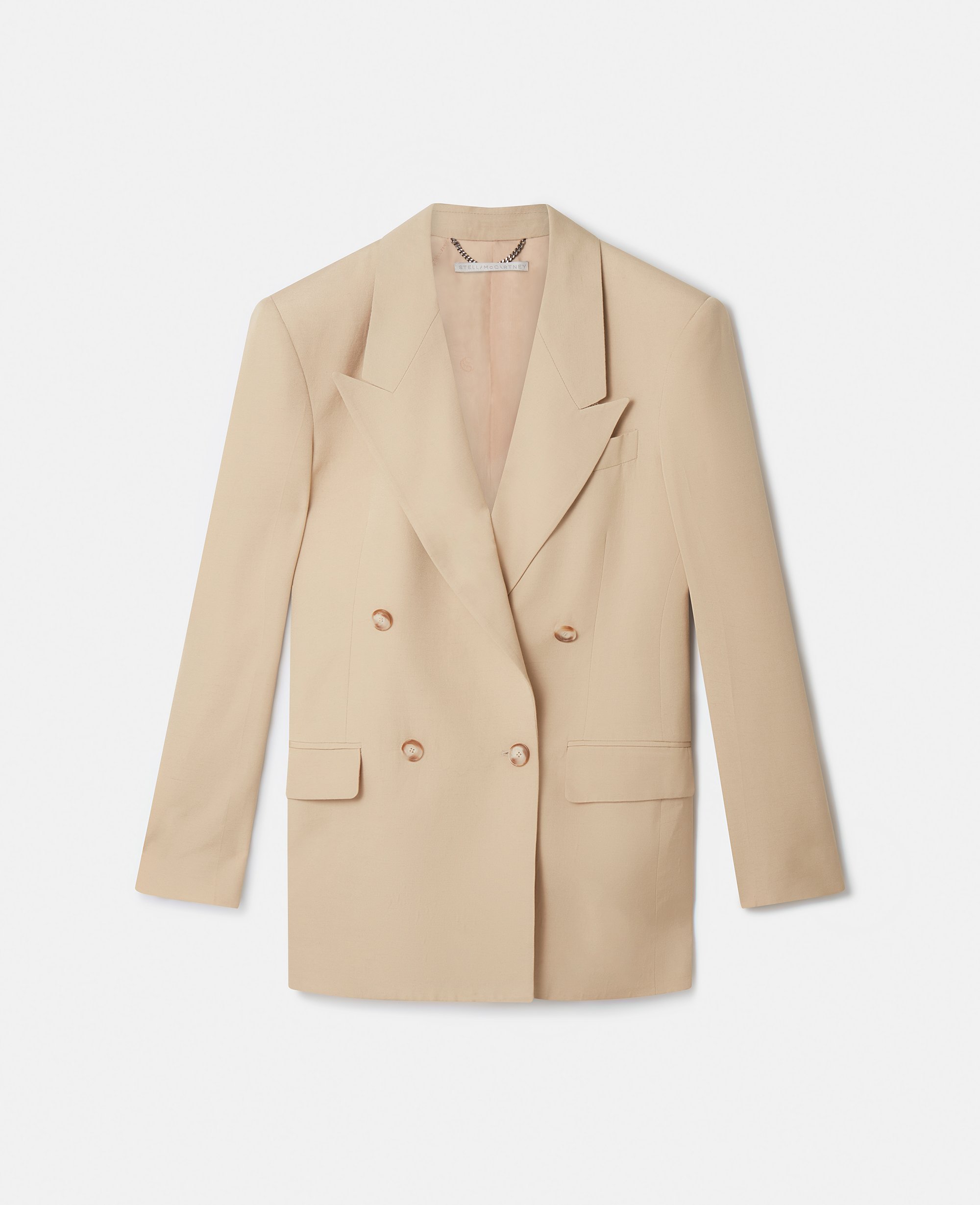 Stella Mccartney Double-breasted Blazer In Neutral