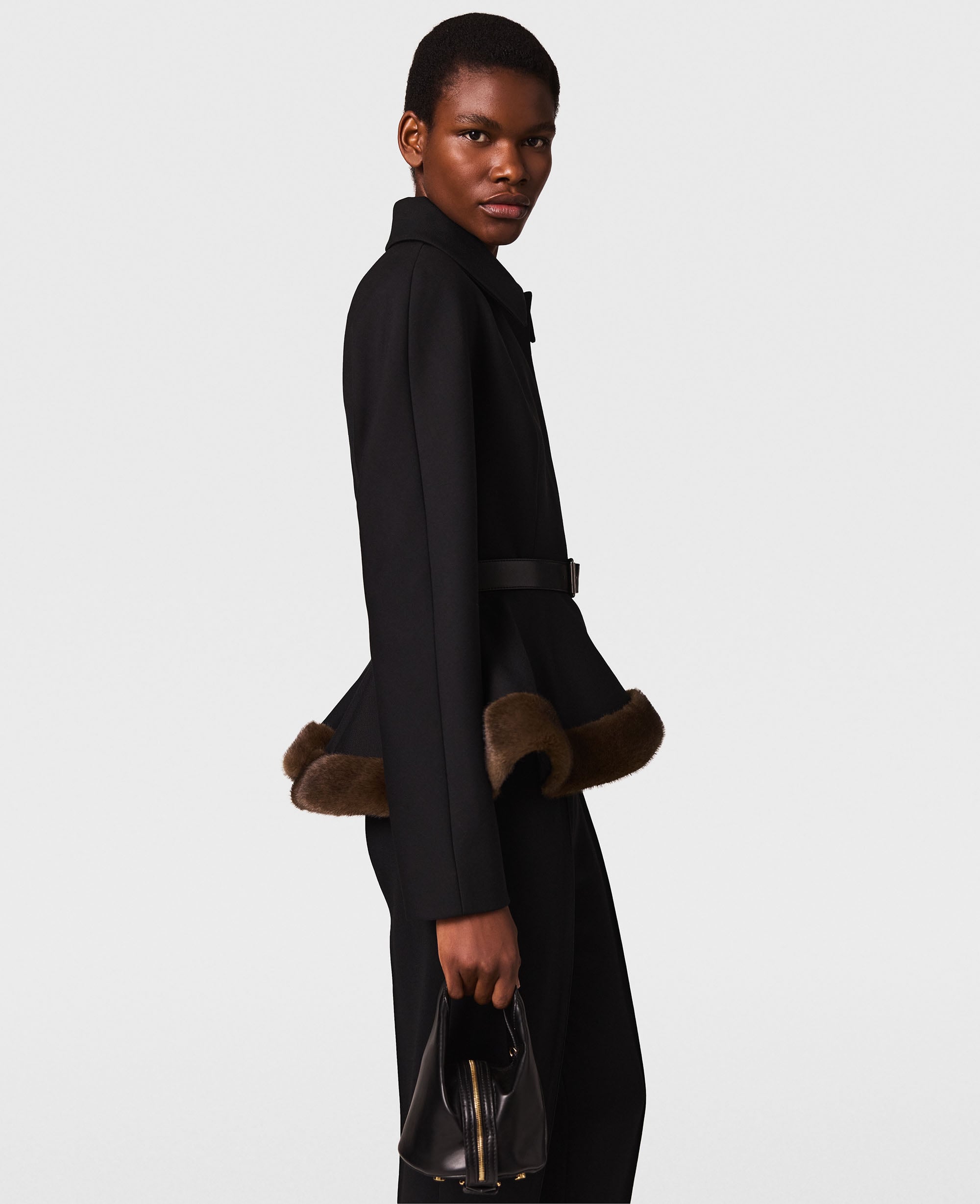 Stella McCartney - Mink-Trim Peplum Jacket,,