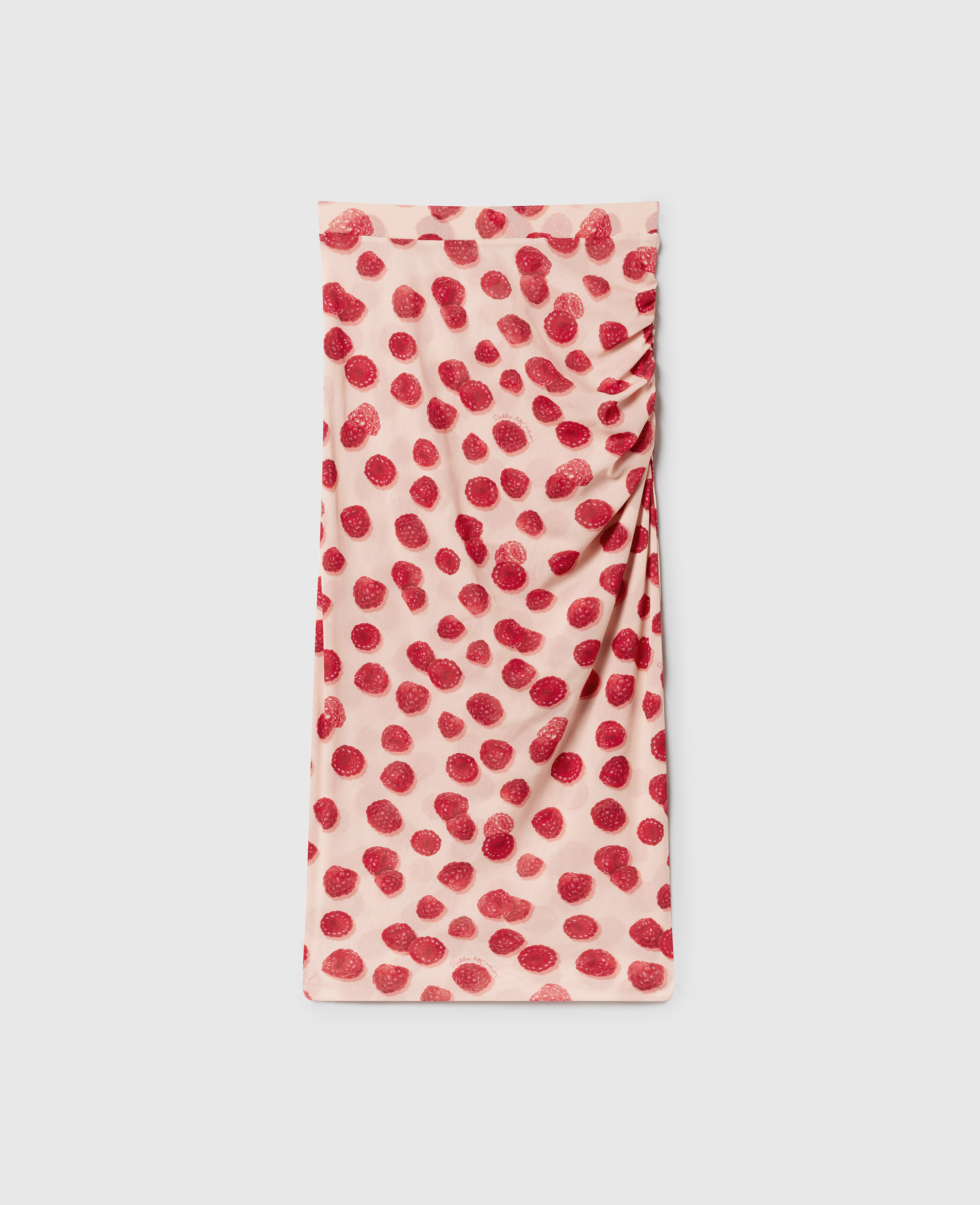 Stella McCartney - Raspberry Print Mesh Midi Skirt, , Size: XS