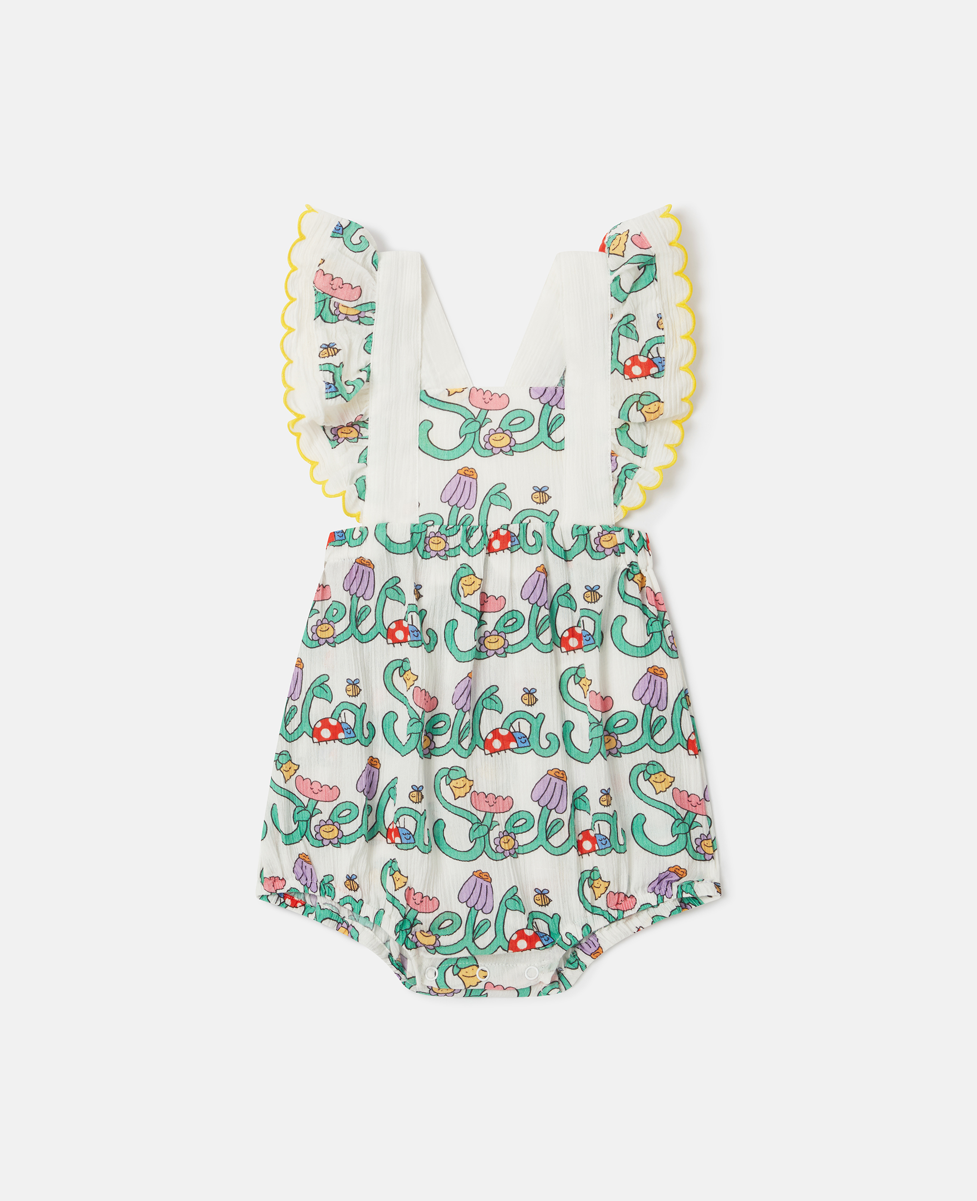 Stella McCartney - Stella Vine Print Romper, Woman, Ivory/Multicolour, Size: 9m