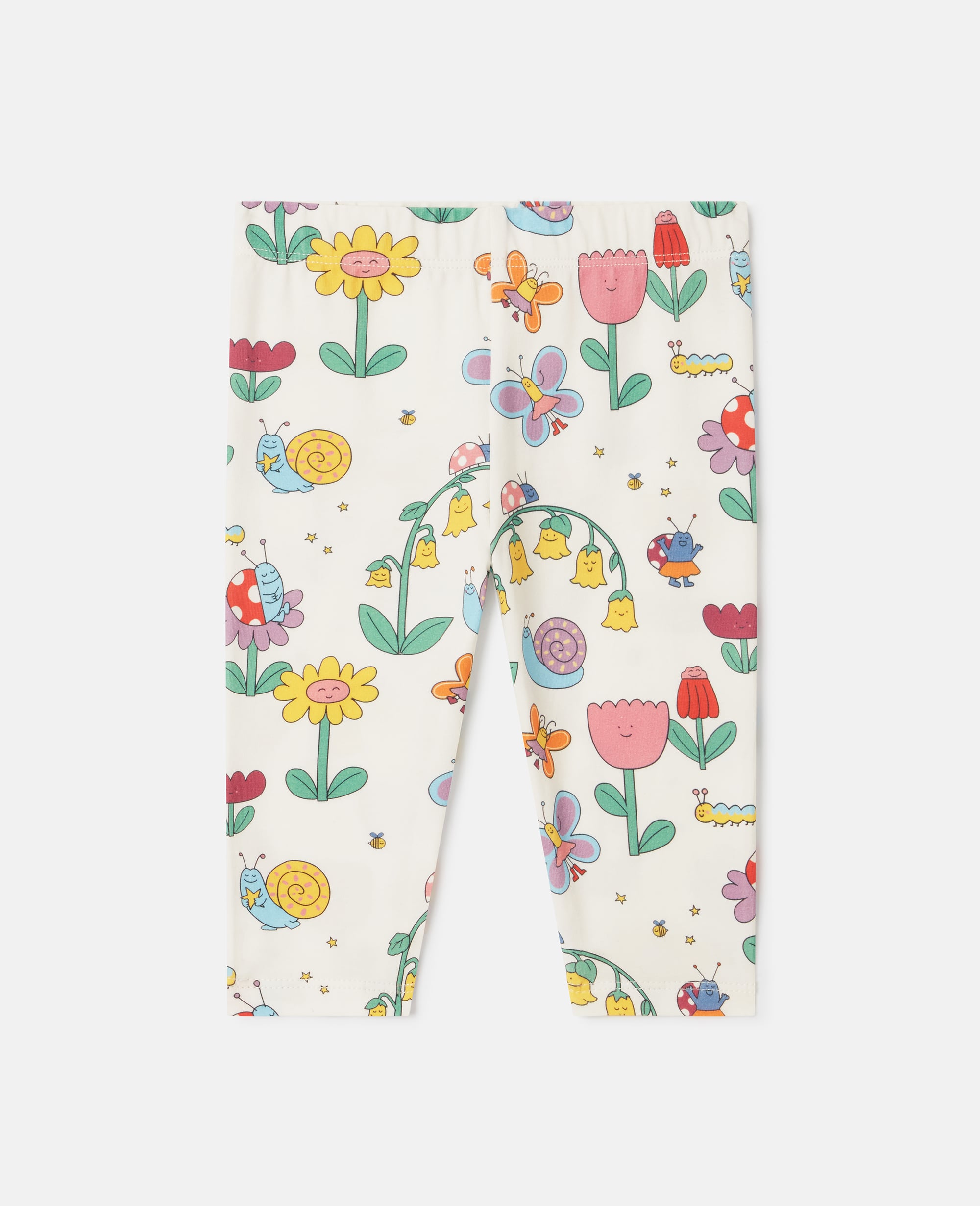 Stella McCartney - Floral Print Leggings, Woman, Ivory/Multicolour, Size: 9m