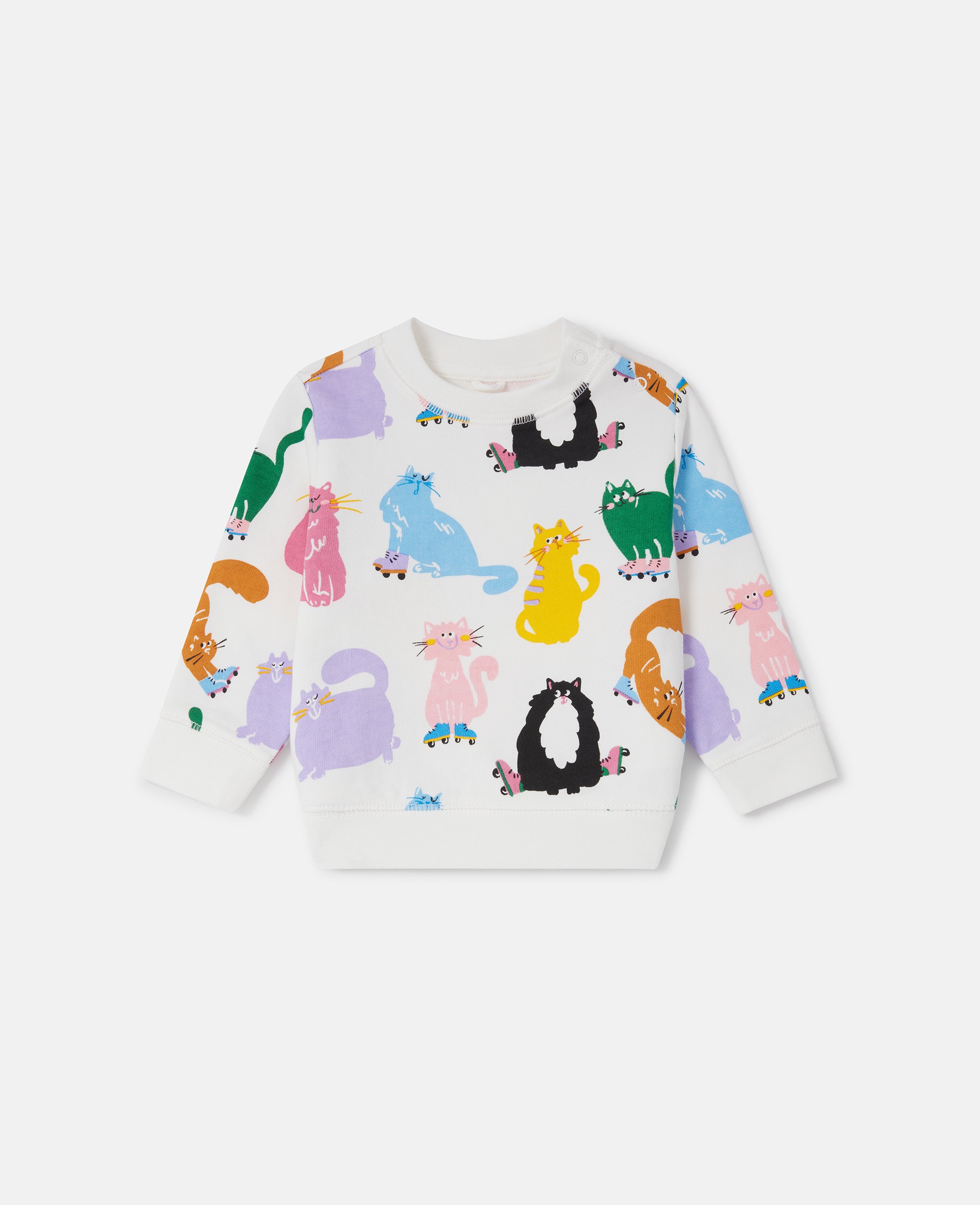 Cats Print Sweatshirt, , Size: 9m - Stella McCartney - Modalova