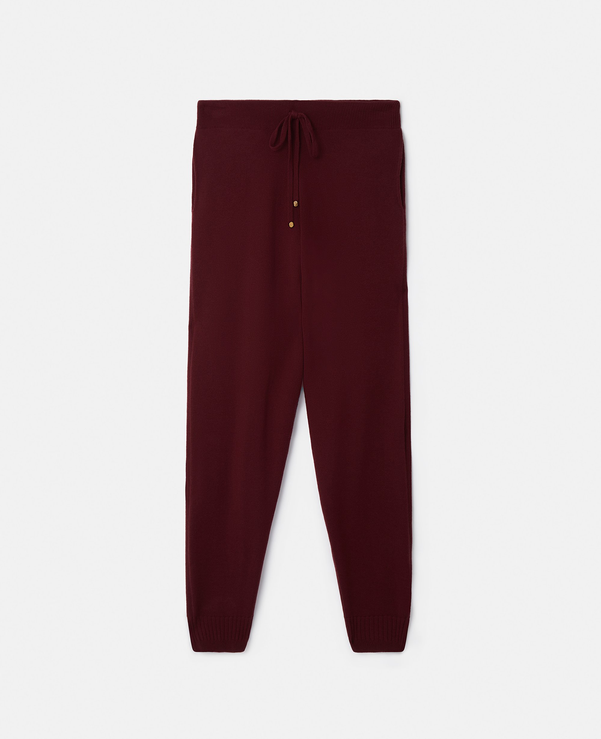 Stella McCartney – Stella Iconics Fine Knit Cuffed Trousers, Woman, Burgundy, Size: XS