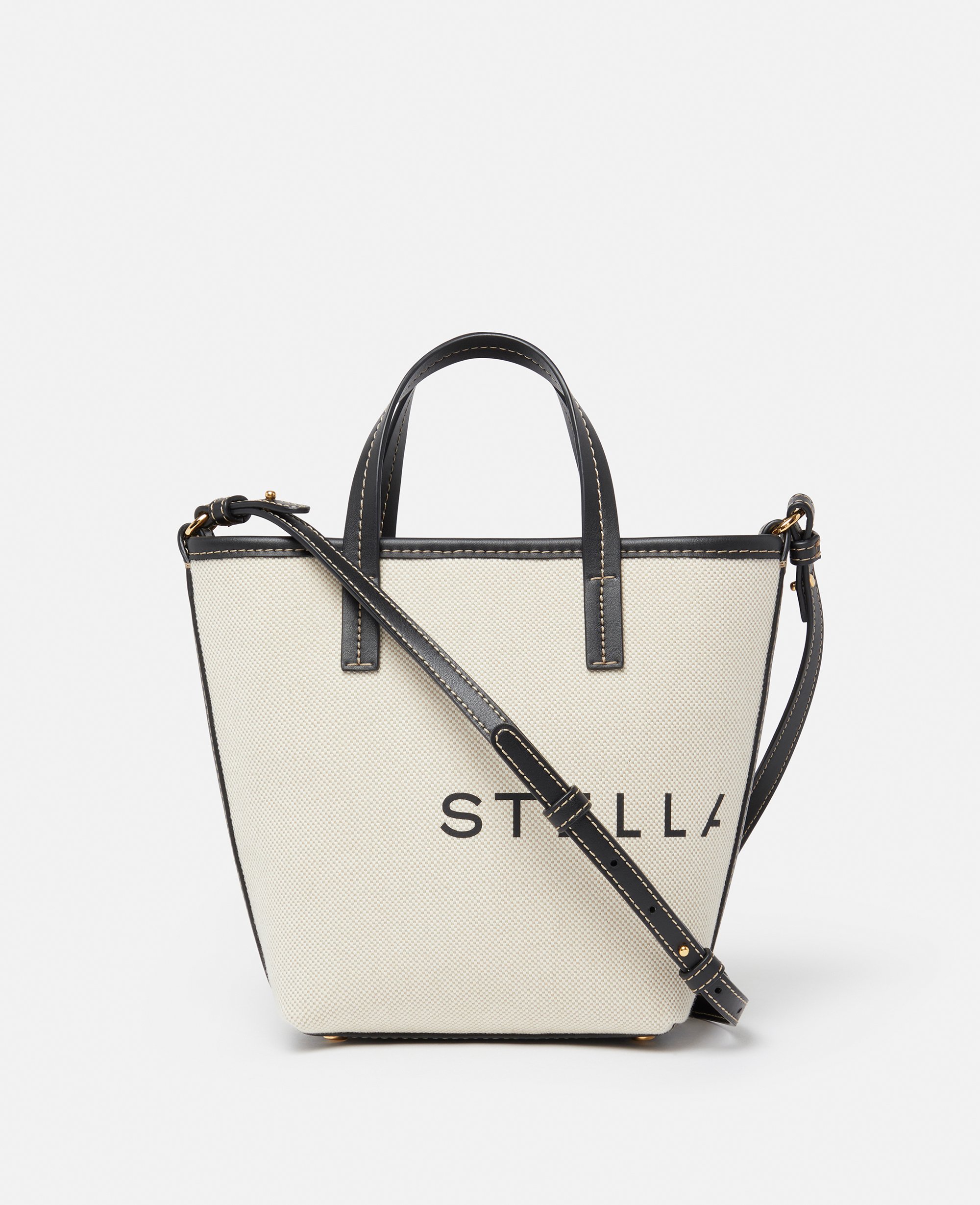 Cabas en toile a bandouliere Logo, , Écru crème - Stella McCartney - Modalova