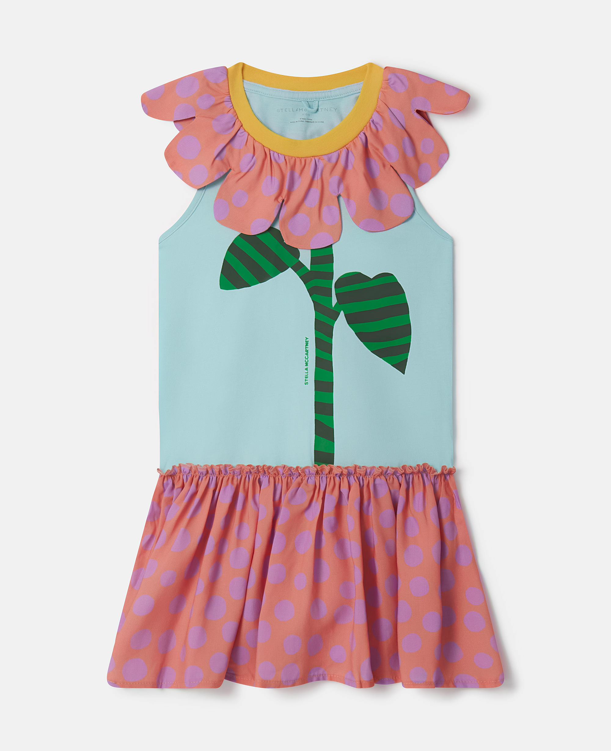 Stella Mccartney Kids' Flower Graphic Racerback Dress In Pink