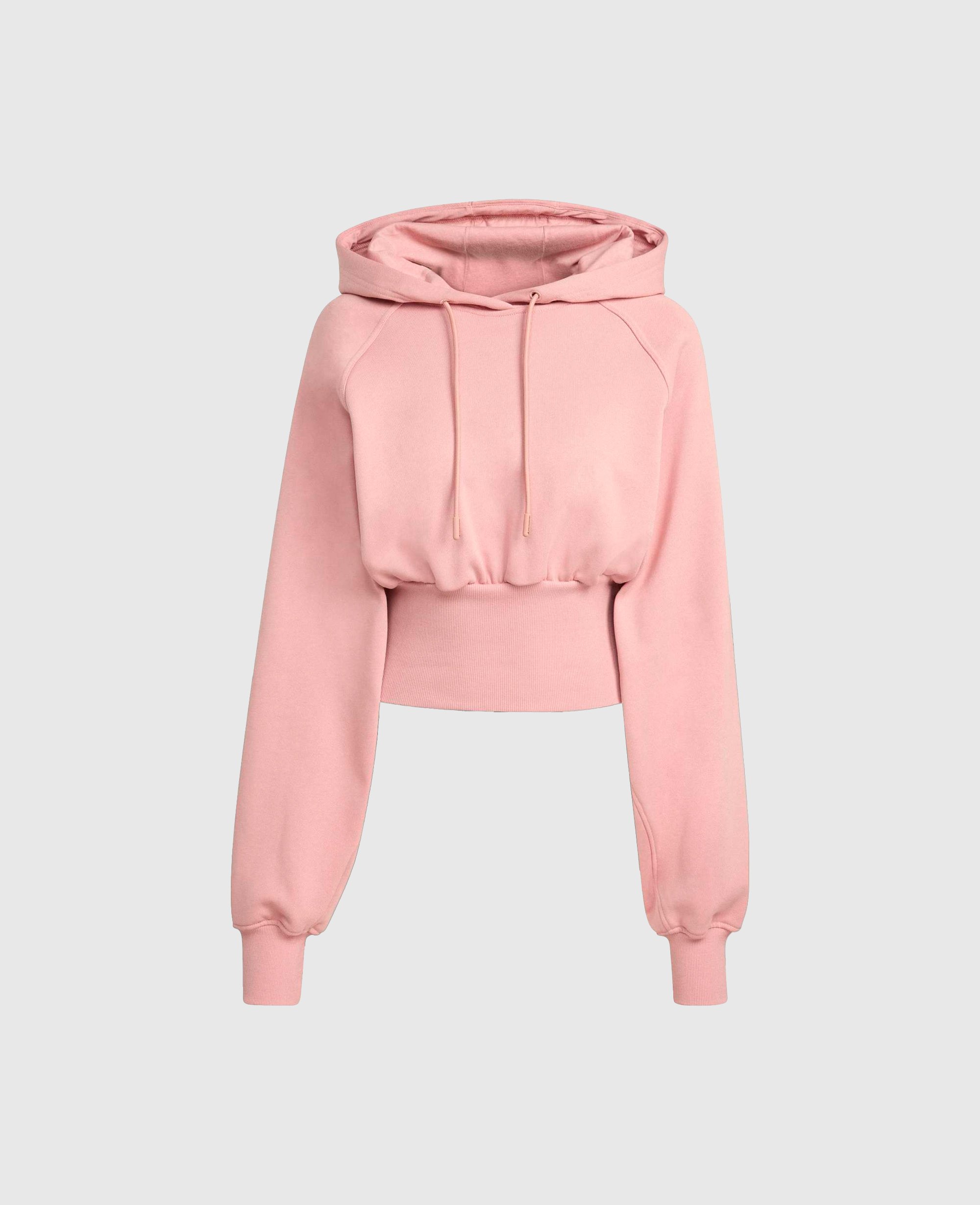 Stella Mccartney Logo Cropped Hoodie In Pink