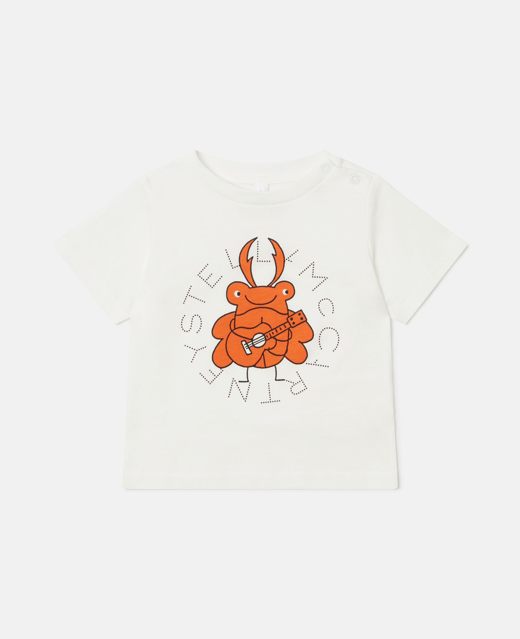 Stella McCartney - Bug Band Graphic T-Shirt, Woman, Ivory, Size: 36m