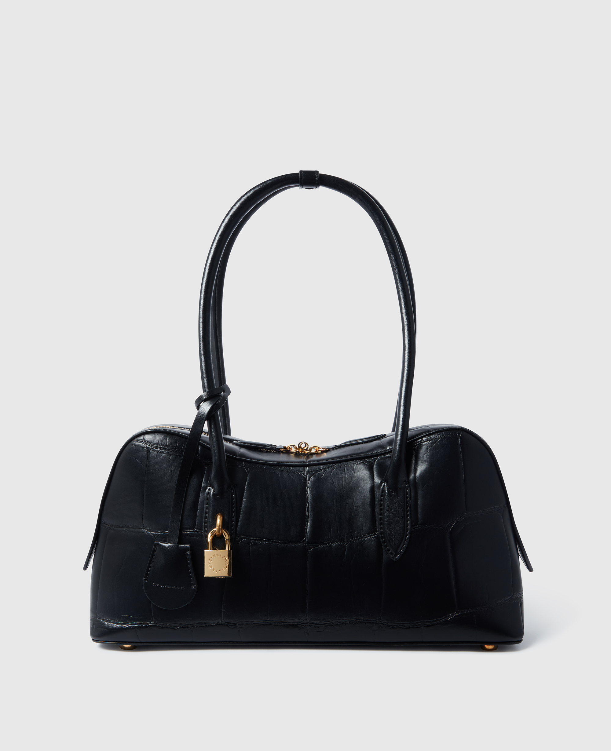 Stella Mccartney Croc-embossed Shoulder Bags Padlock Detail