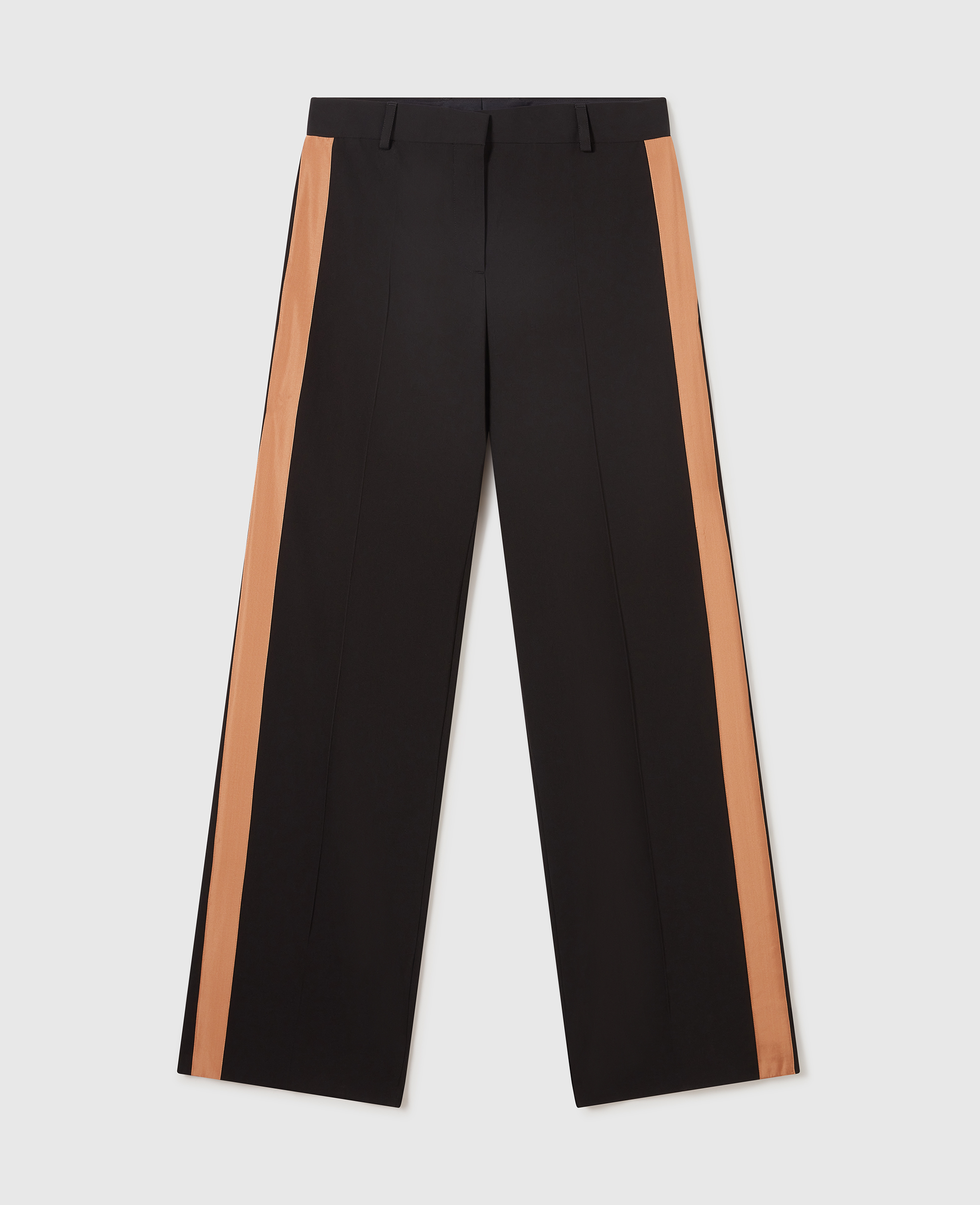 Stella McCartney - Pleated Wide-Leg Trousers, Woman, Black, Size: 38