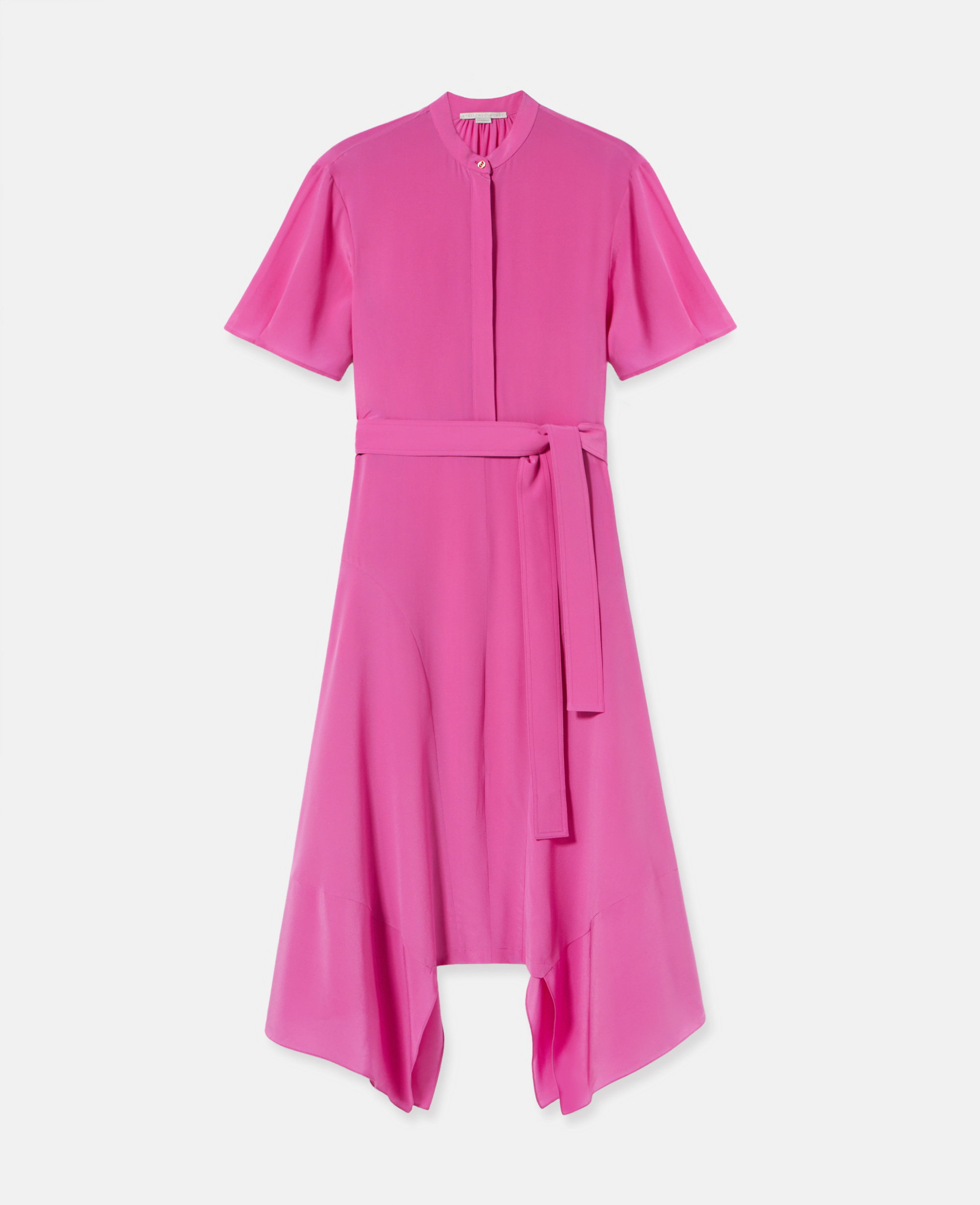 Stella Mccartney Silk Crêpe De Chine Shirt Dress In Honeysuckle