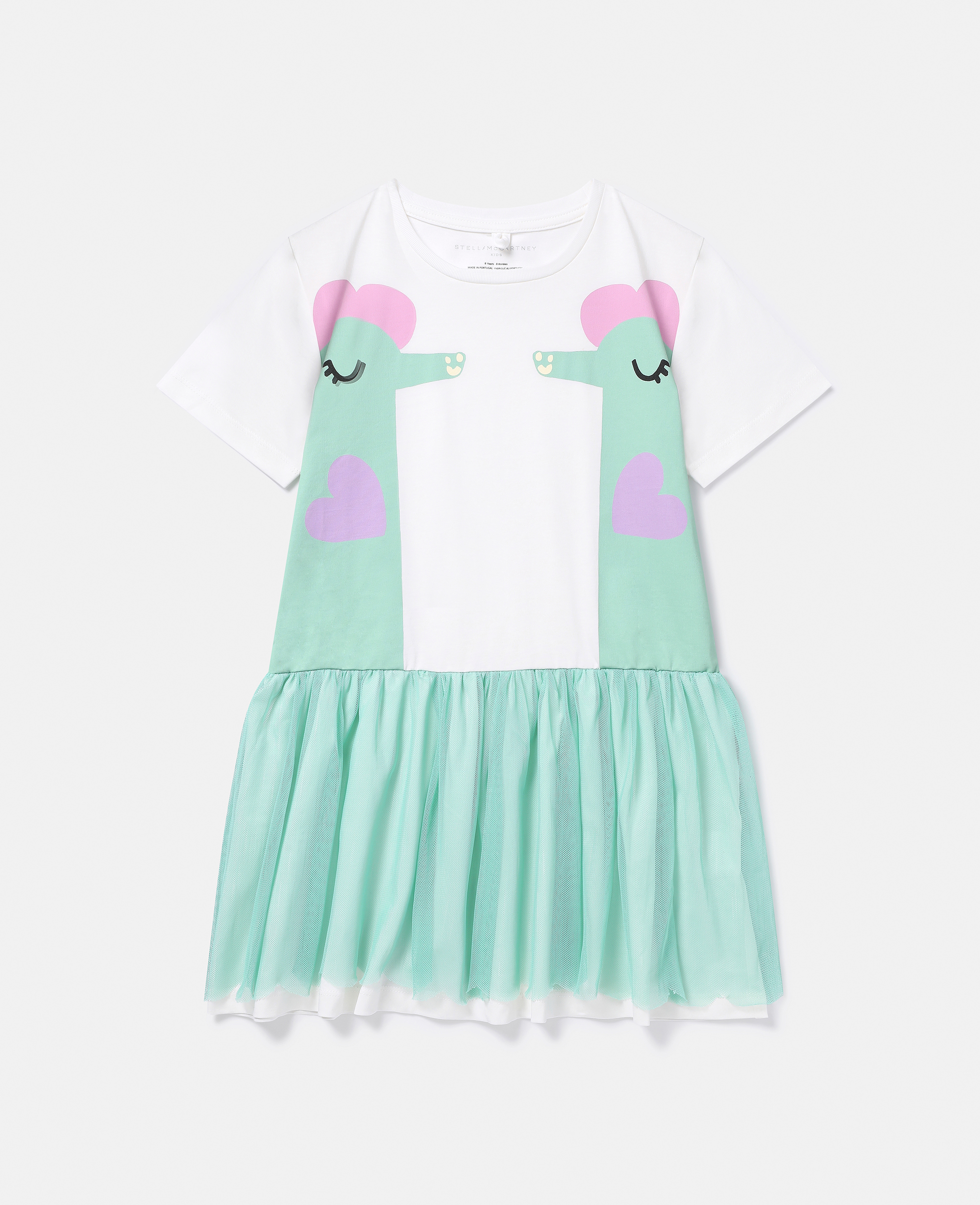 Stella Mccartney Kids' Double Seahorse Print T-shirt Dress In Multi