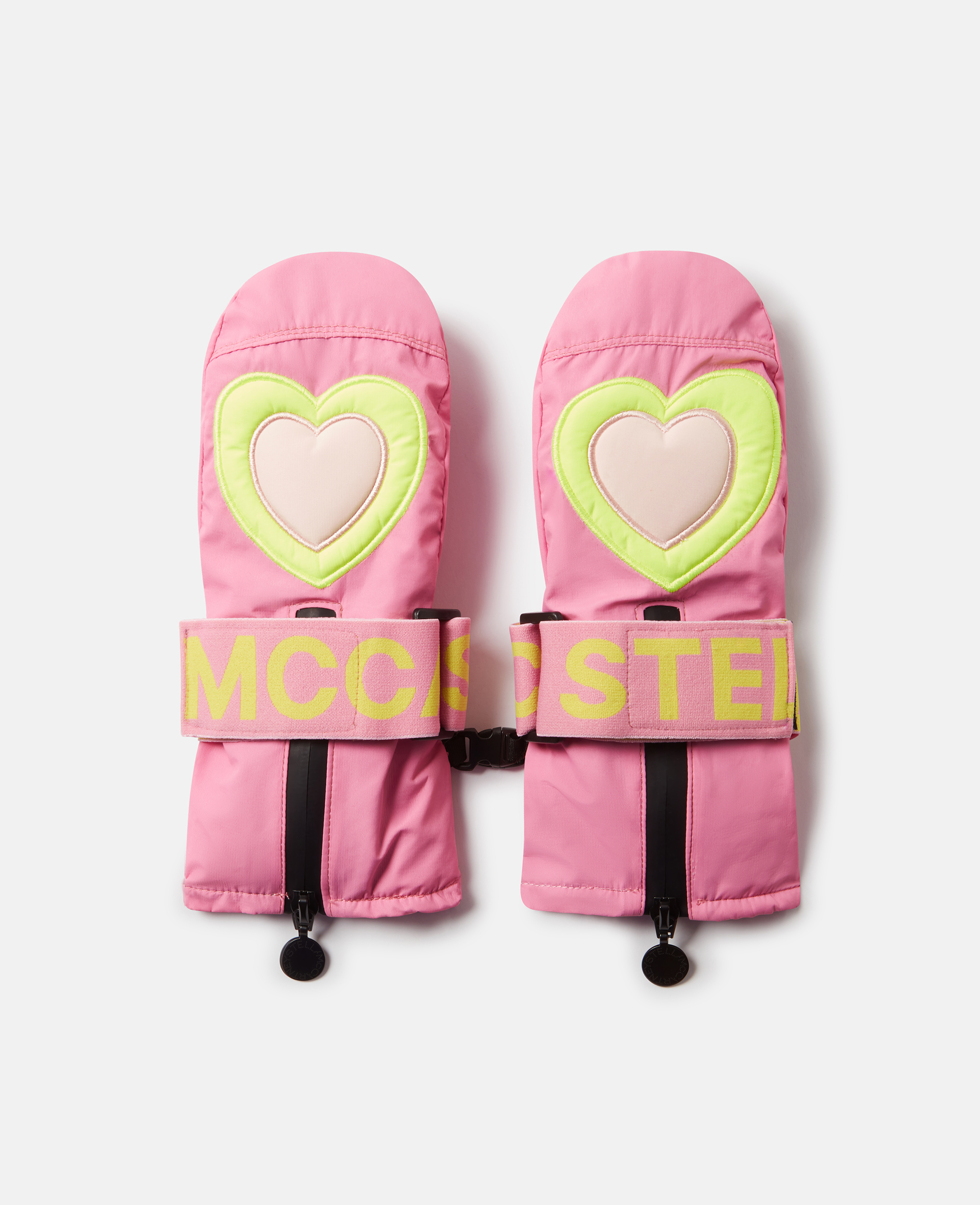 Heart Print Ski Gloves, , Size: M - Stella McCartney - Modalova