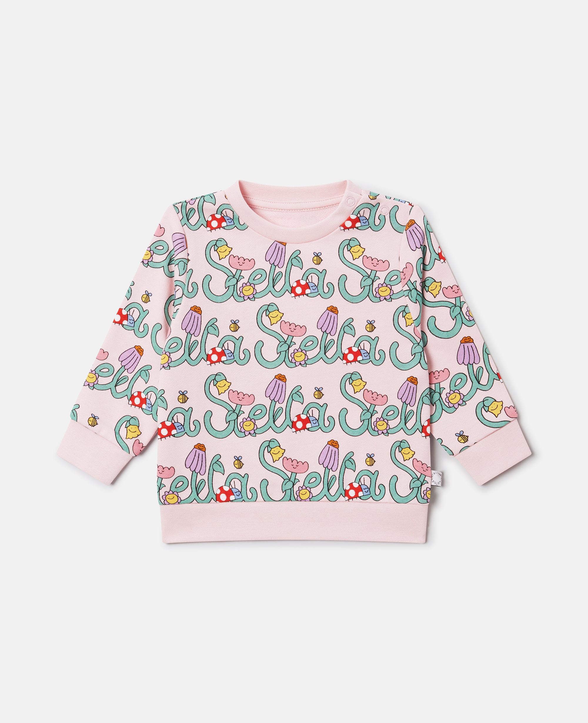 Stella McCartney - Stella Vine Print Sweatshirt, Woman, Pink/Multicolor, Size: 3m