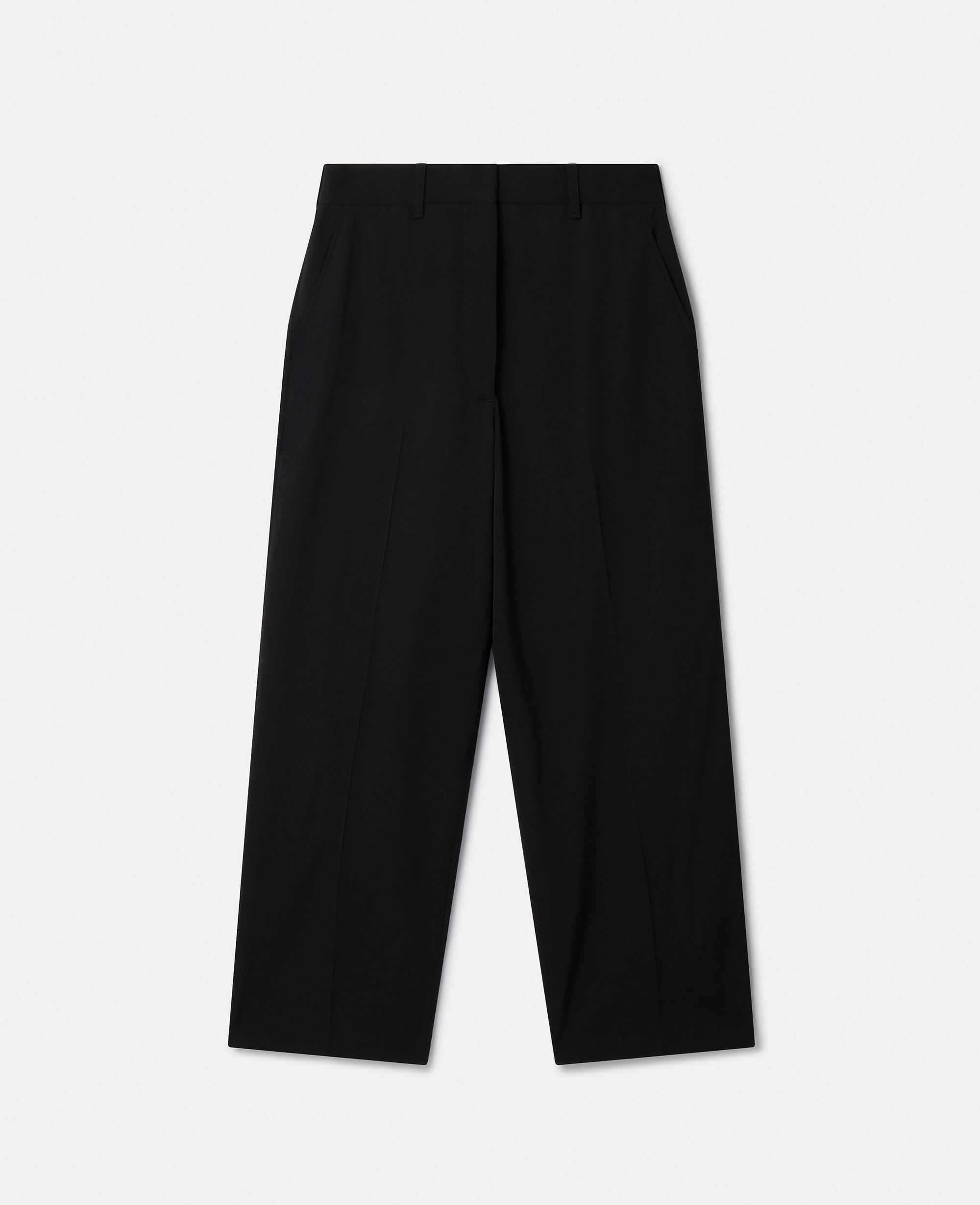 Stella McCartney – Wool Cropped Tailored Trousers, Woman, Black, Size: 46