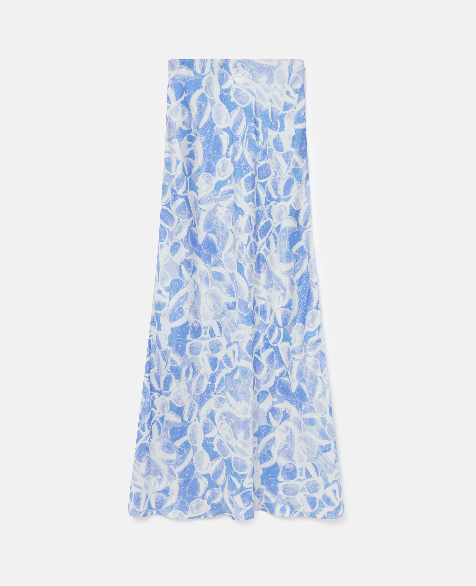 Shop Stella Mccartney Sunglasses Print Maxi Skirt In Blue