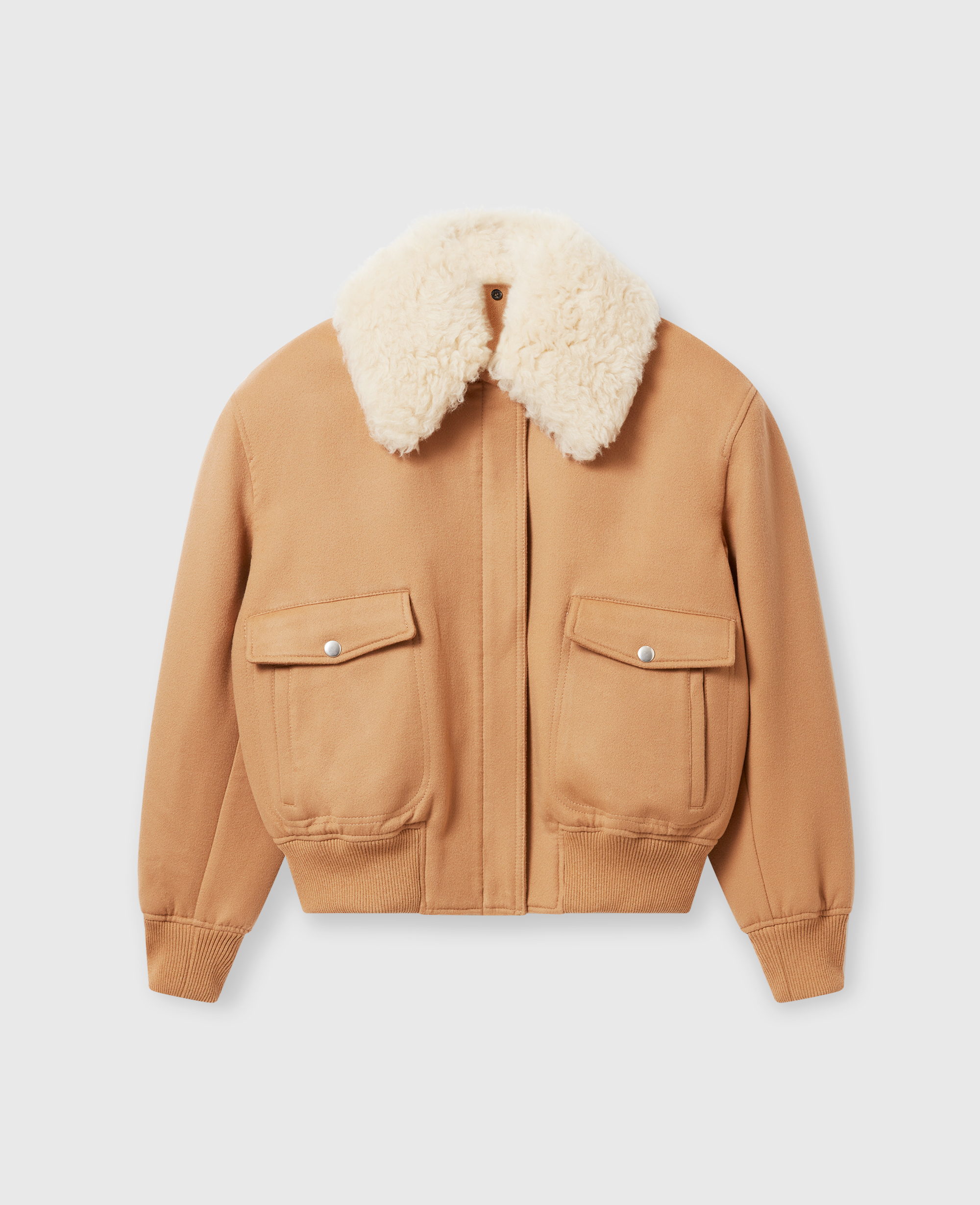 Veste bomber en peluche teddy, , , Taille: 40 - Stella McCartney - Modalova