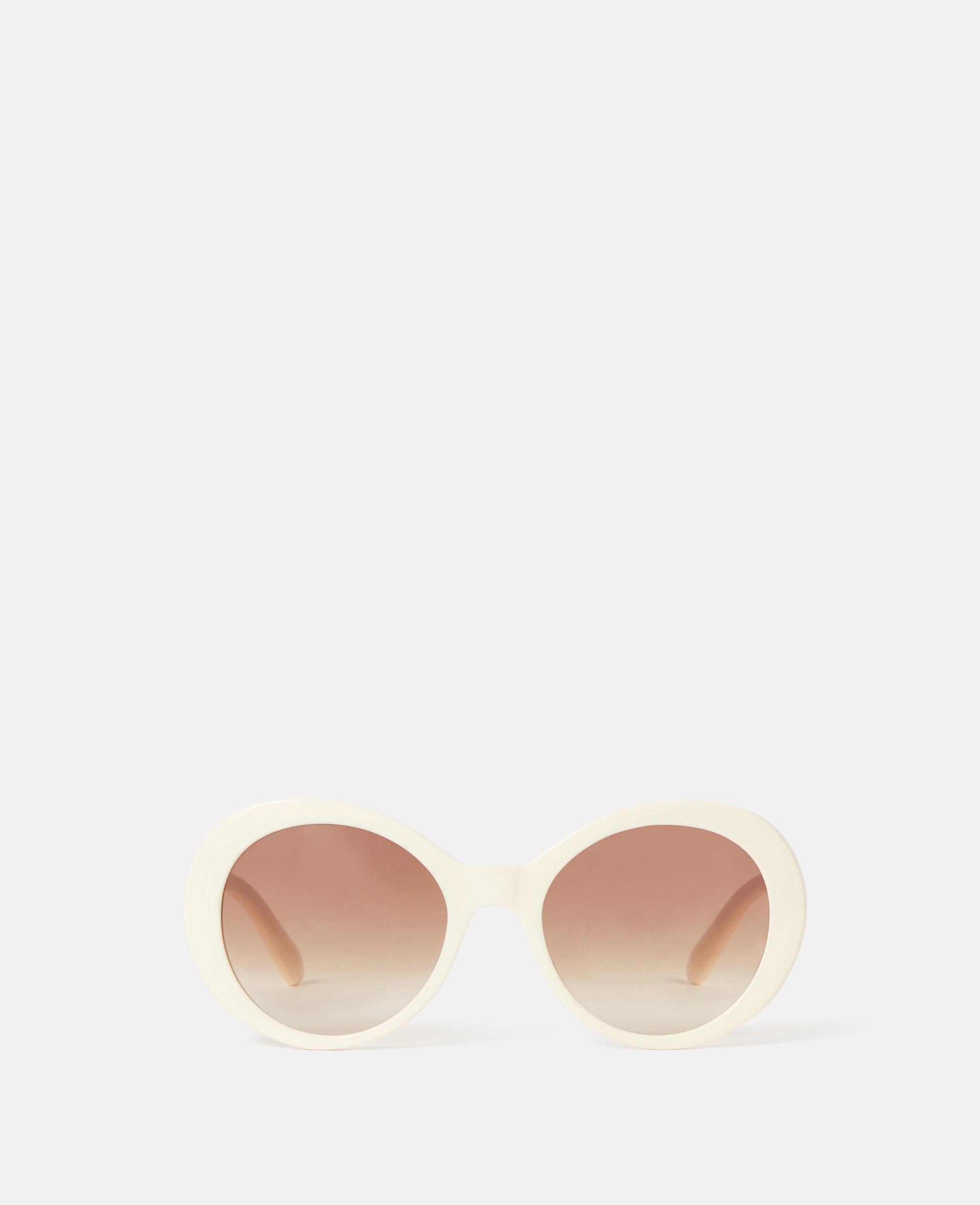 Stella Mccartney Falabella Pin Round Sunglasses In Brown