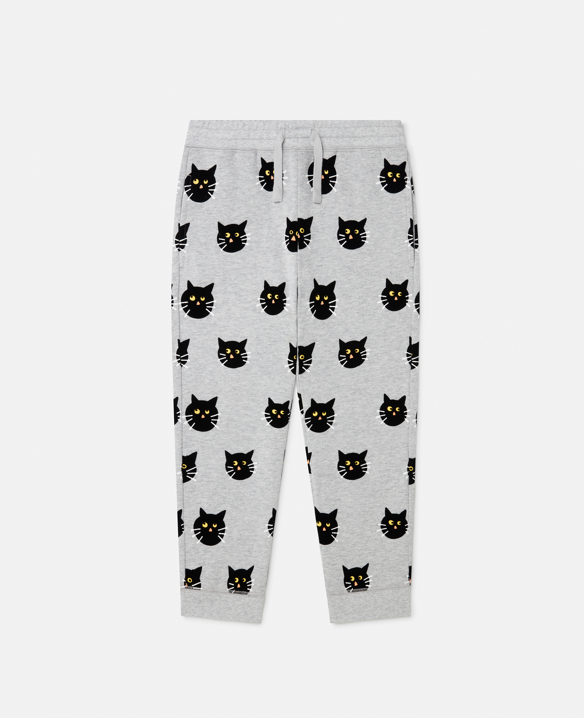 Stella Mccartney Spooky Cat Pattern Joggers In Grey