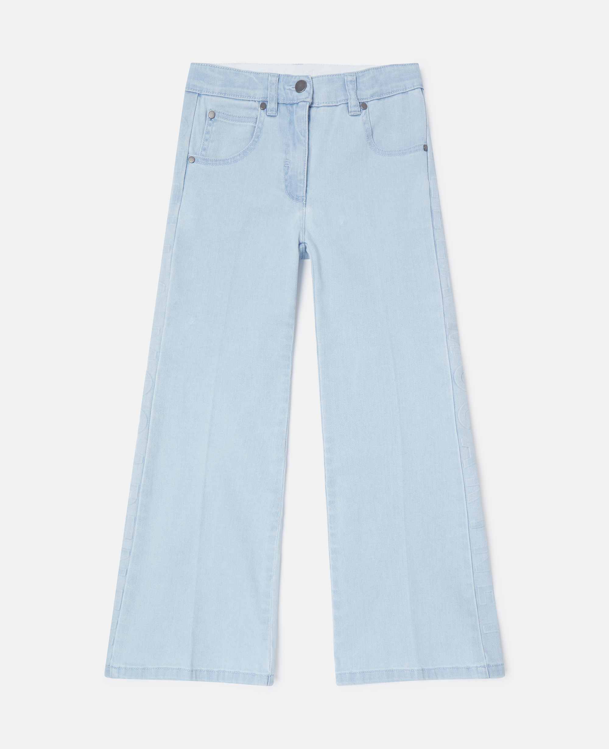 Stella Mccartney Flared Light Wash Denim Jeans In Blue