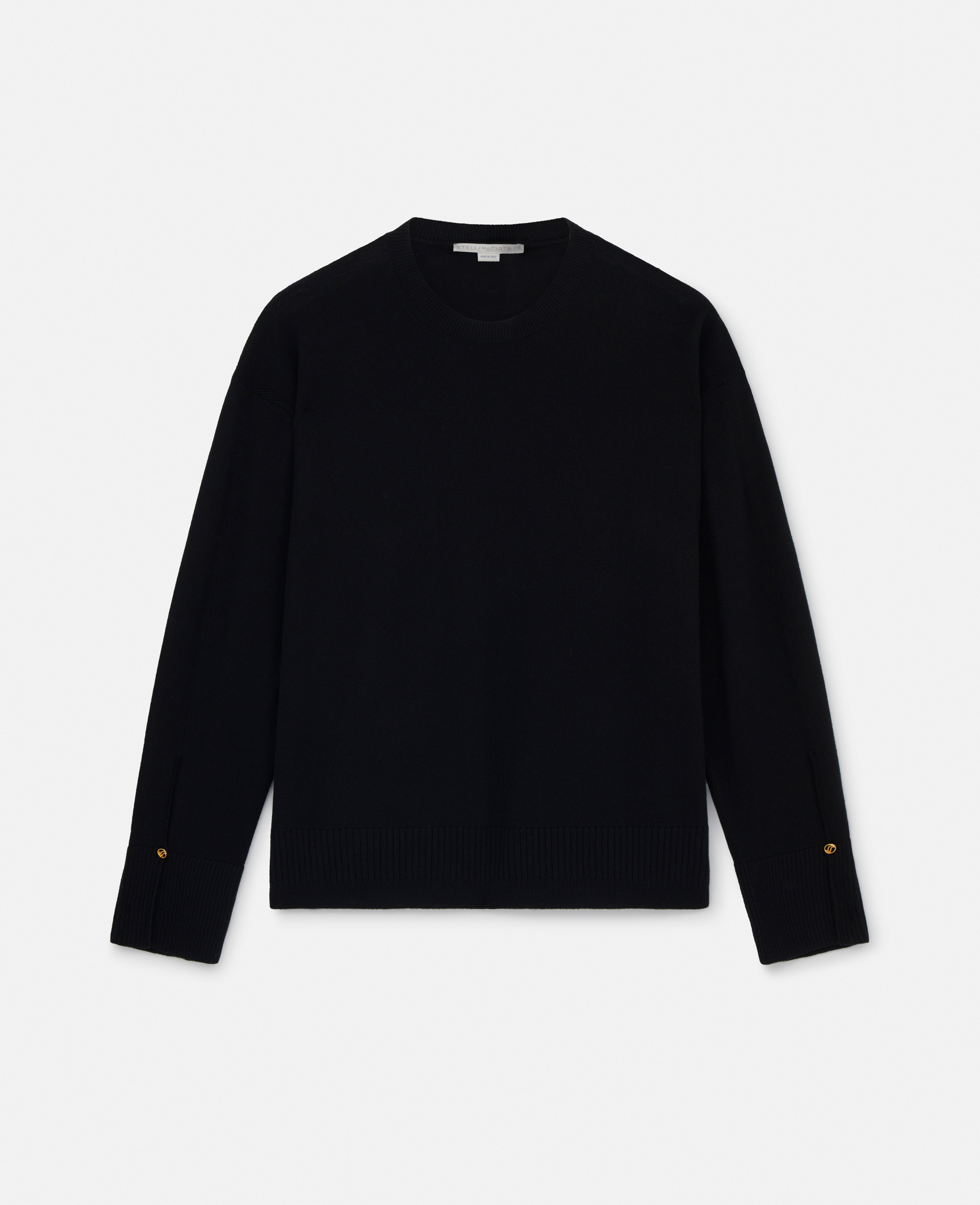 Stella Mccartney Stella Iconics Split Cuff Jumper In Black