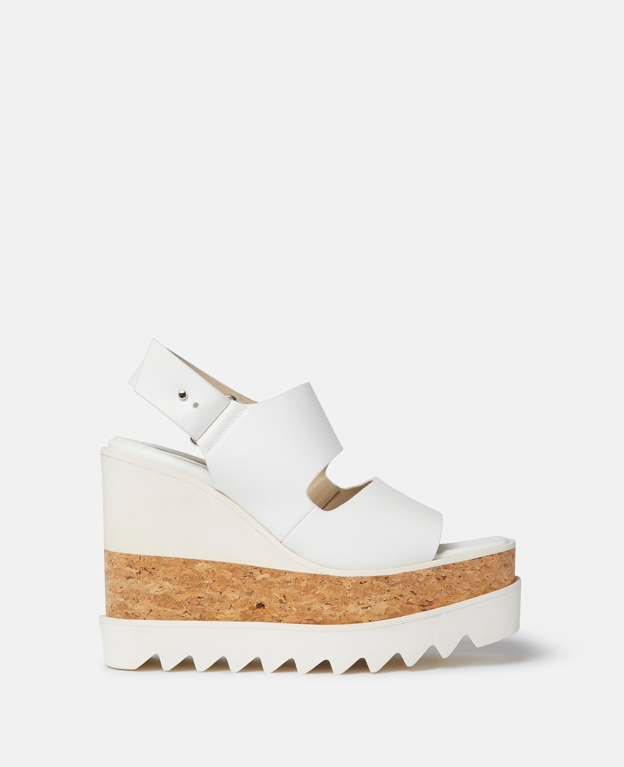 Shop Stella Mccartney Elyse Alter Mat Platform Sandals In Pure White