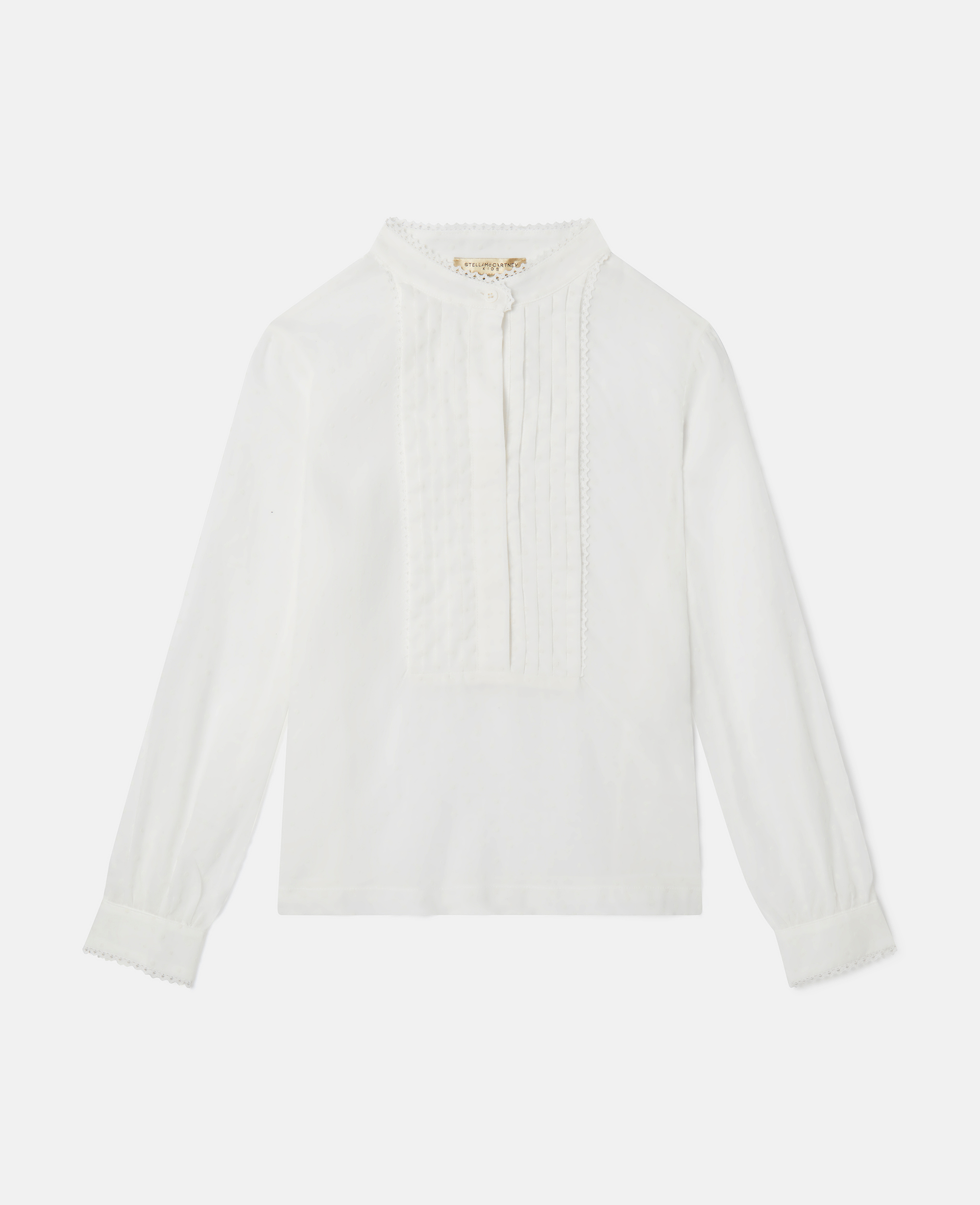 Shop Stella Mccartney Pleated Tuxedo Shirt In White