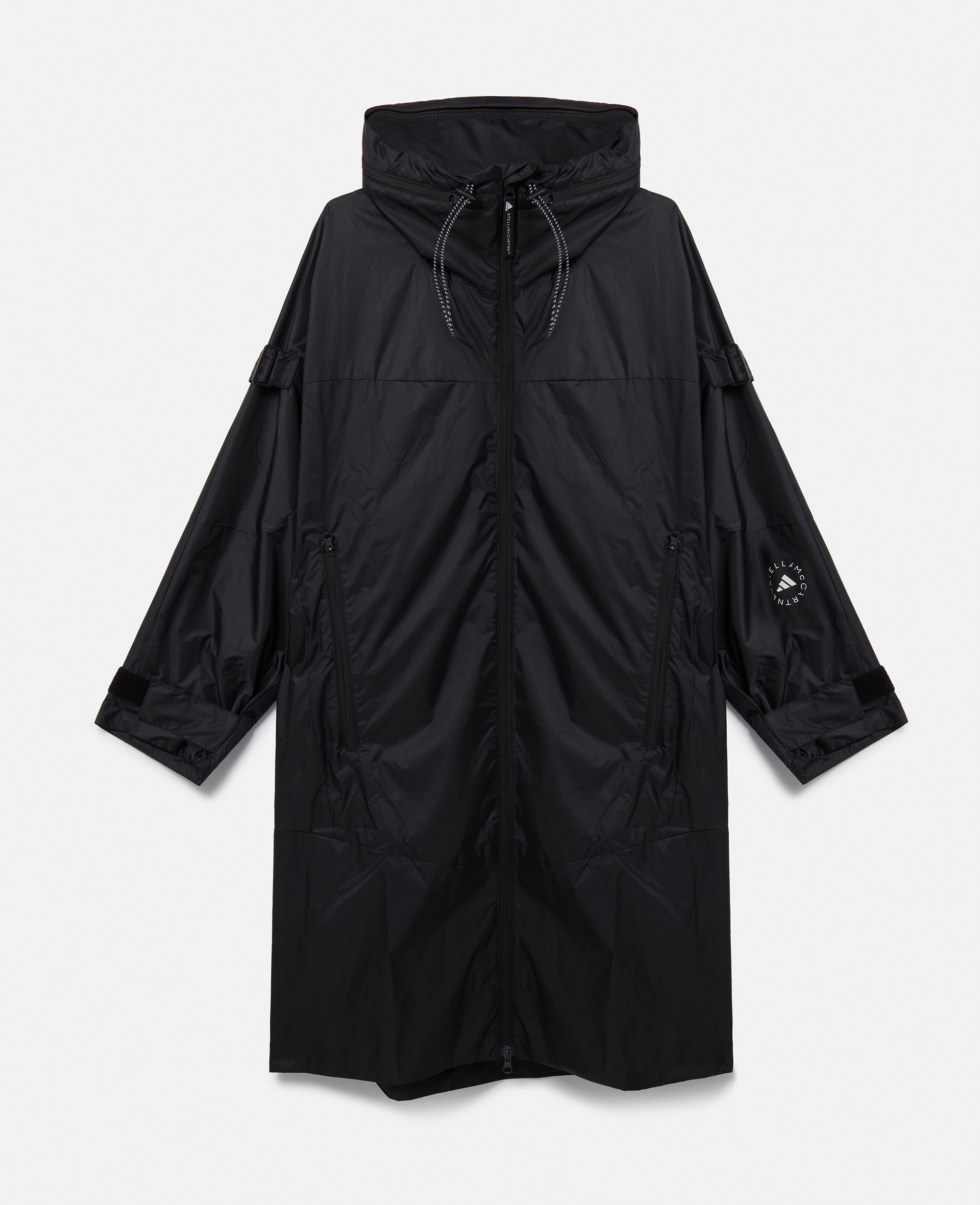 Stella Mccartney Truecasuals Long Parka Coat In Black