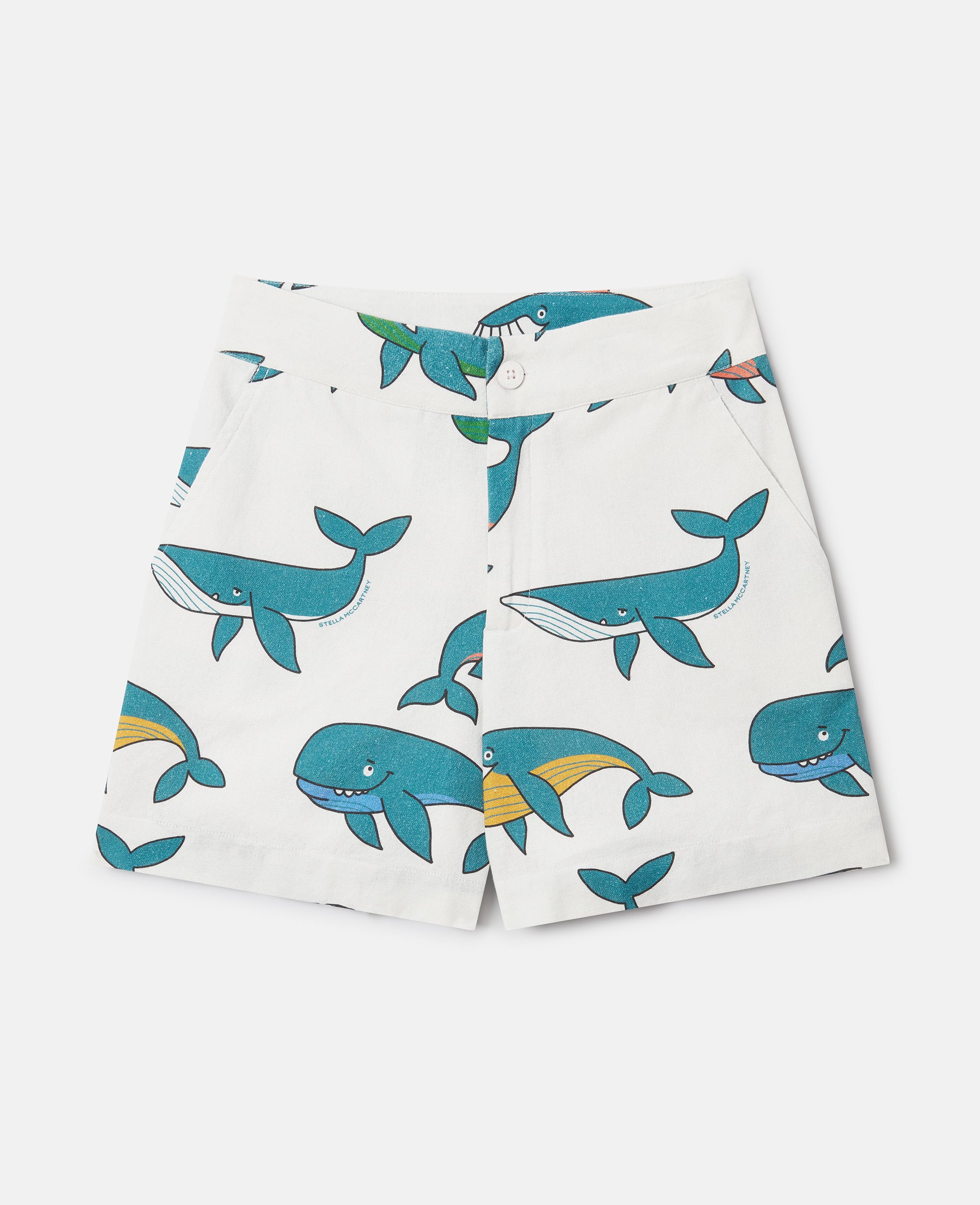 Stella McCartney - Whale Print Canvas Shorts, , Size: 4