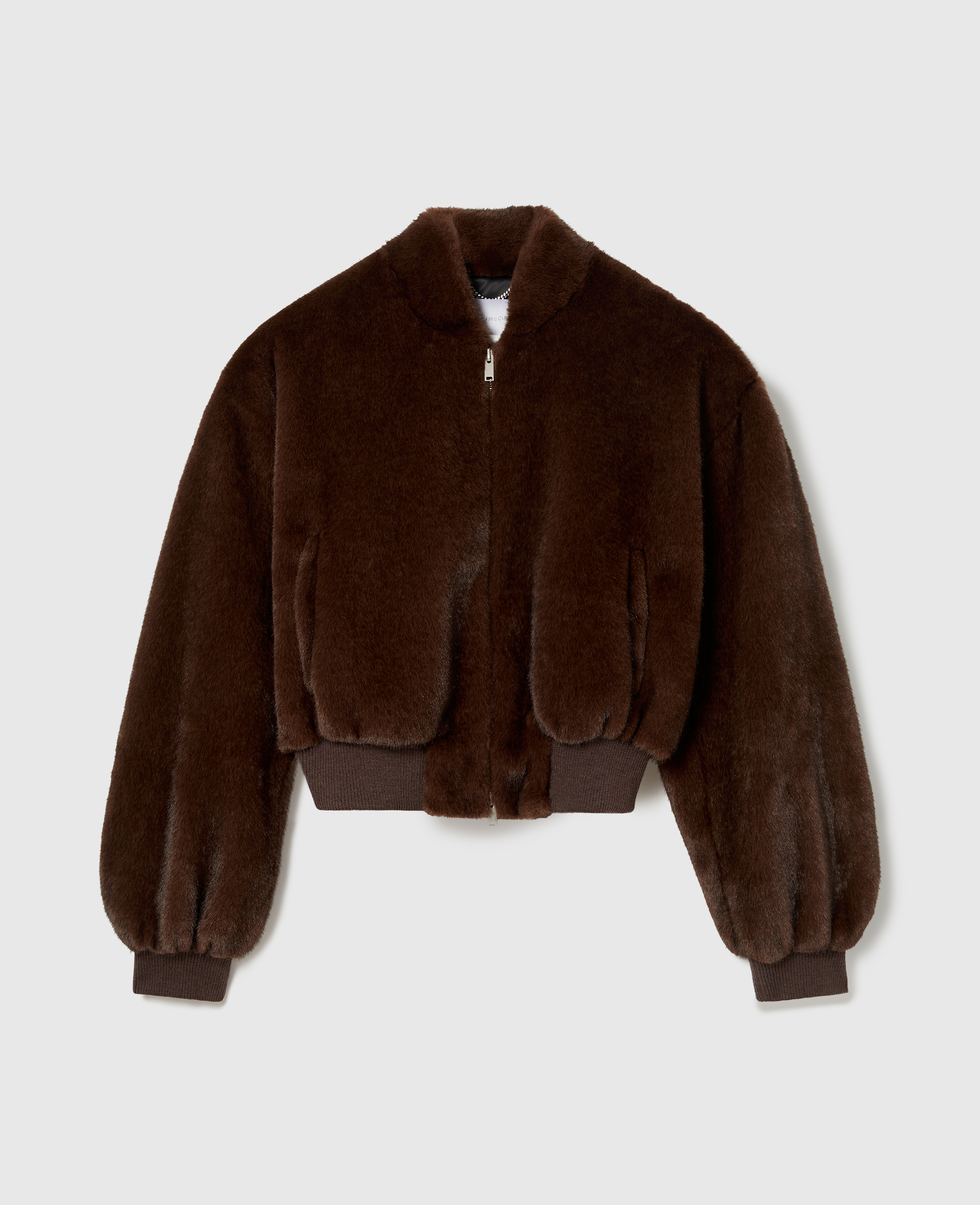Stella McCartney - Bomberjacke mit flauschigem Nerz-Imitat, , Größe: 36