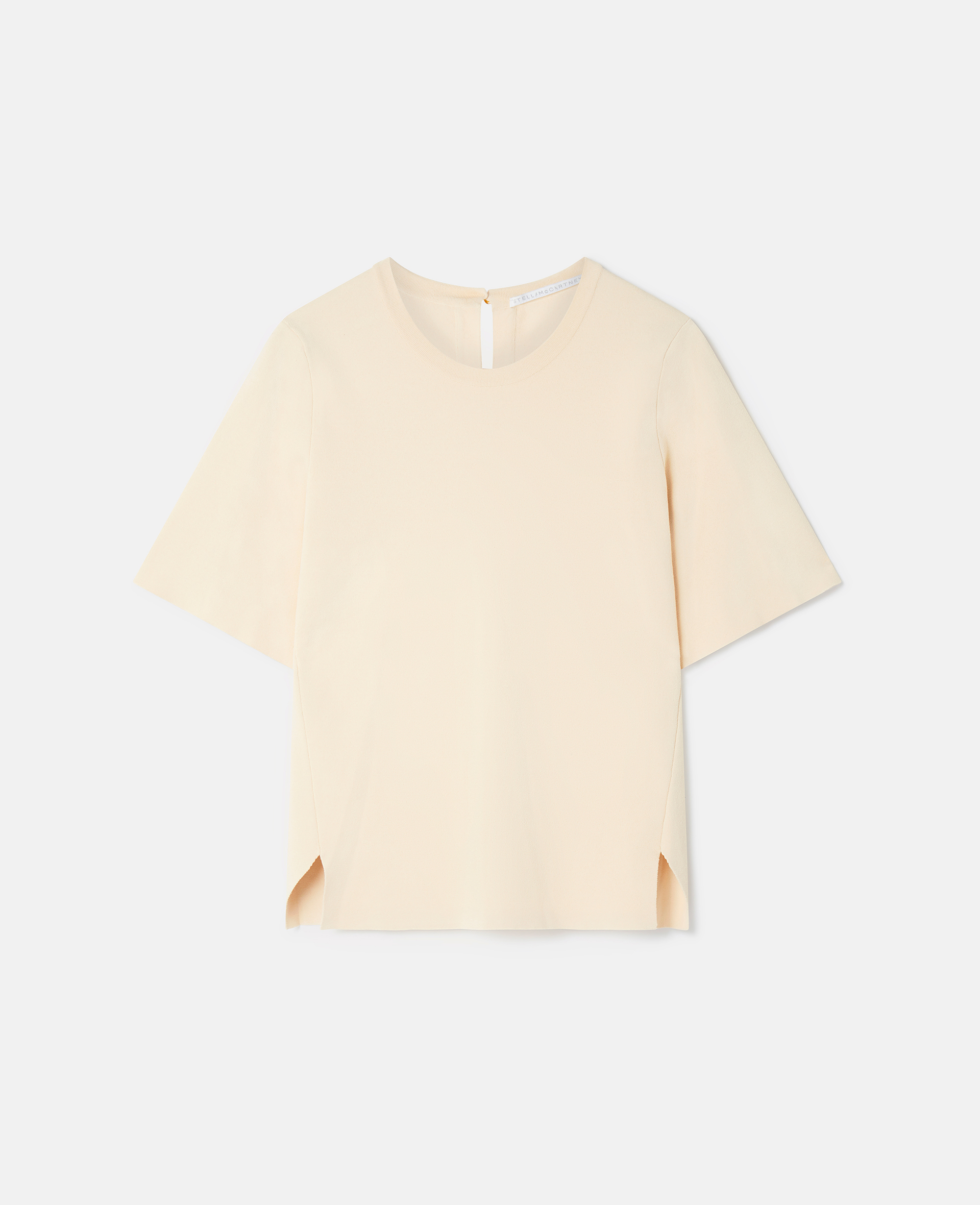 Stella McCartney – Boxy Short Sleeve T-shirt, Woman, Oat, Size: XL