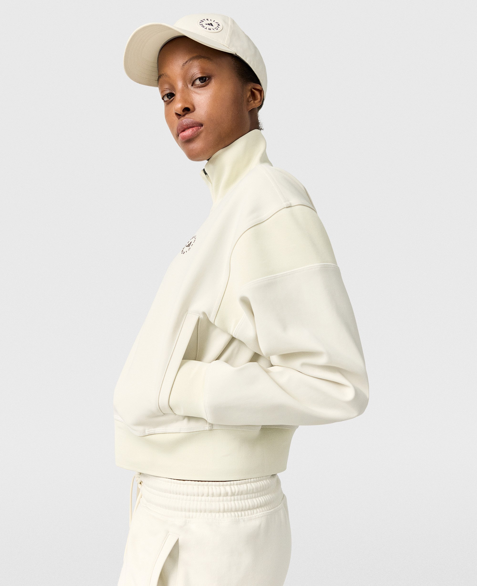Logo Funnel-Neck Full-Zip Sweatshirt, Woman, , Size: XXS - Stella McCartney - Modalova