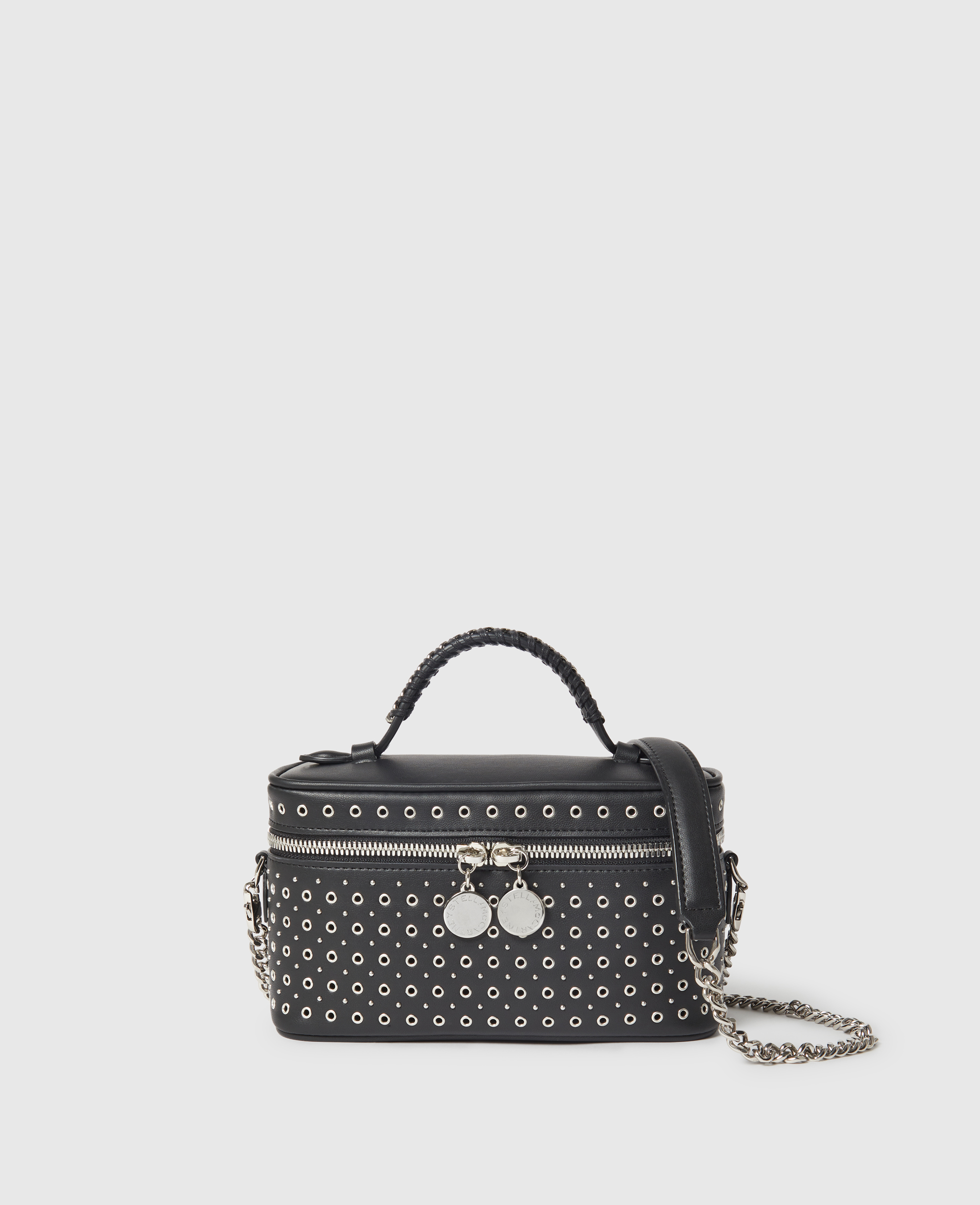 Stella Mccartney Falabella Eyelet-stud Vanity Case In Black