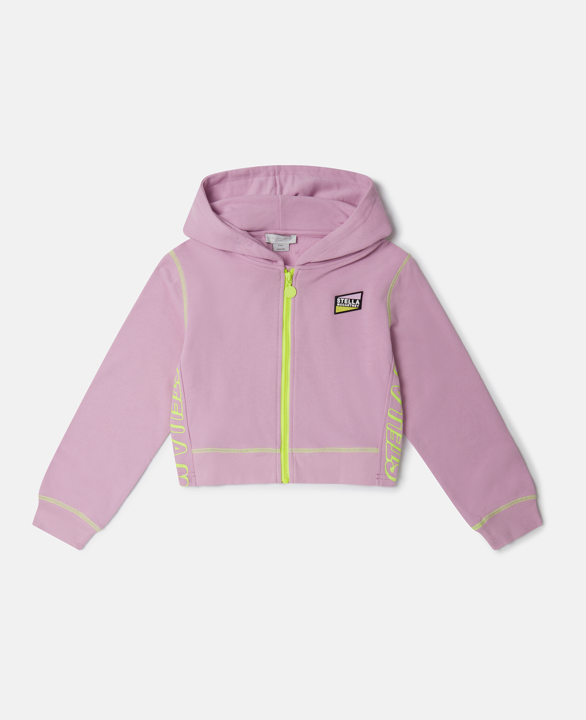 Stella McCartney – SMC Neon Trim Zip Hoodie, Woman, Lilac, Size: 6