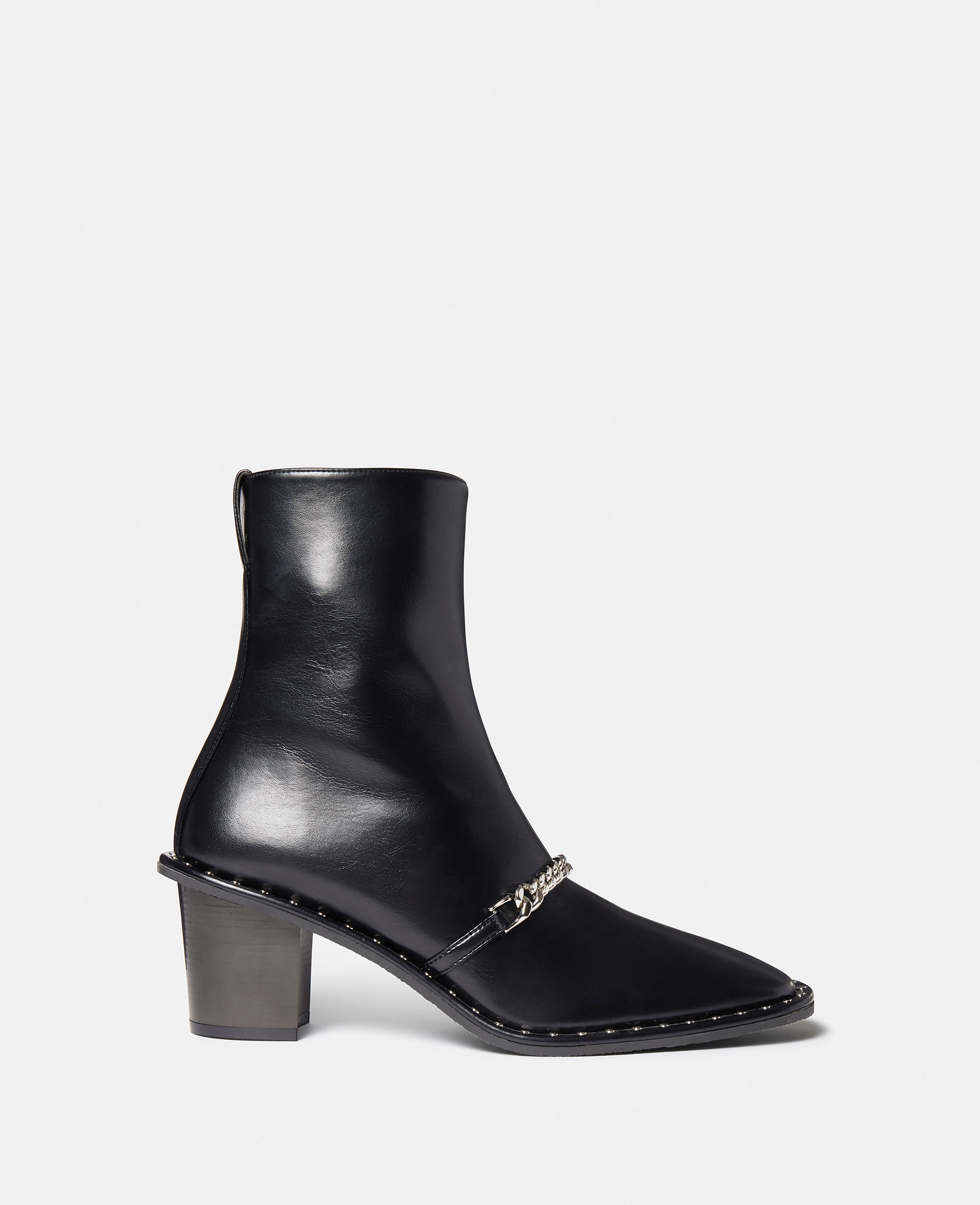 Stella Mccartney Falabella Mid Heel Ankle Boots In Black