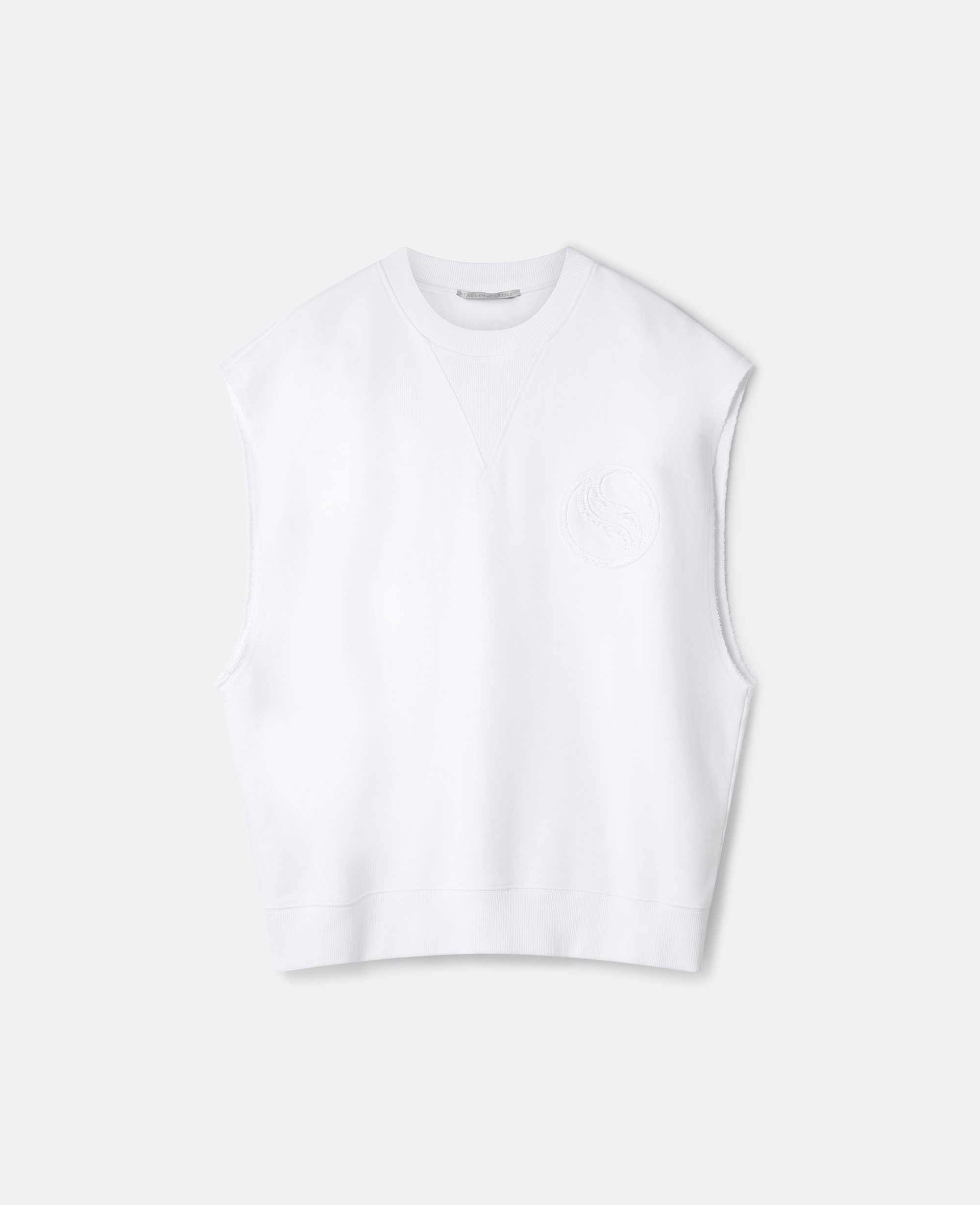 Stella Mccartney S-wave Oversized Tank Top In Pure White