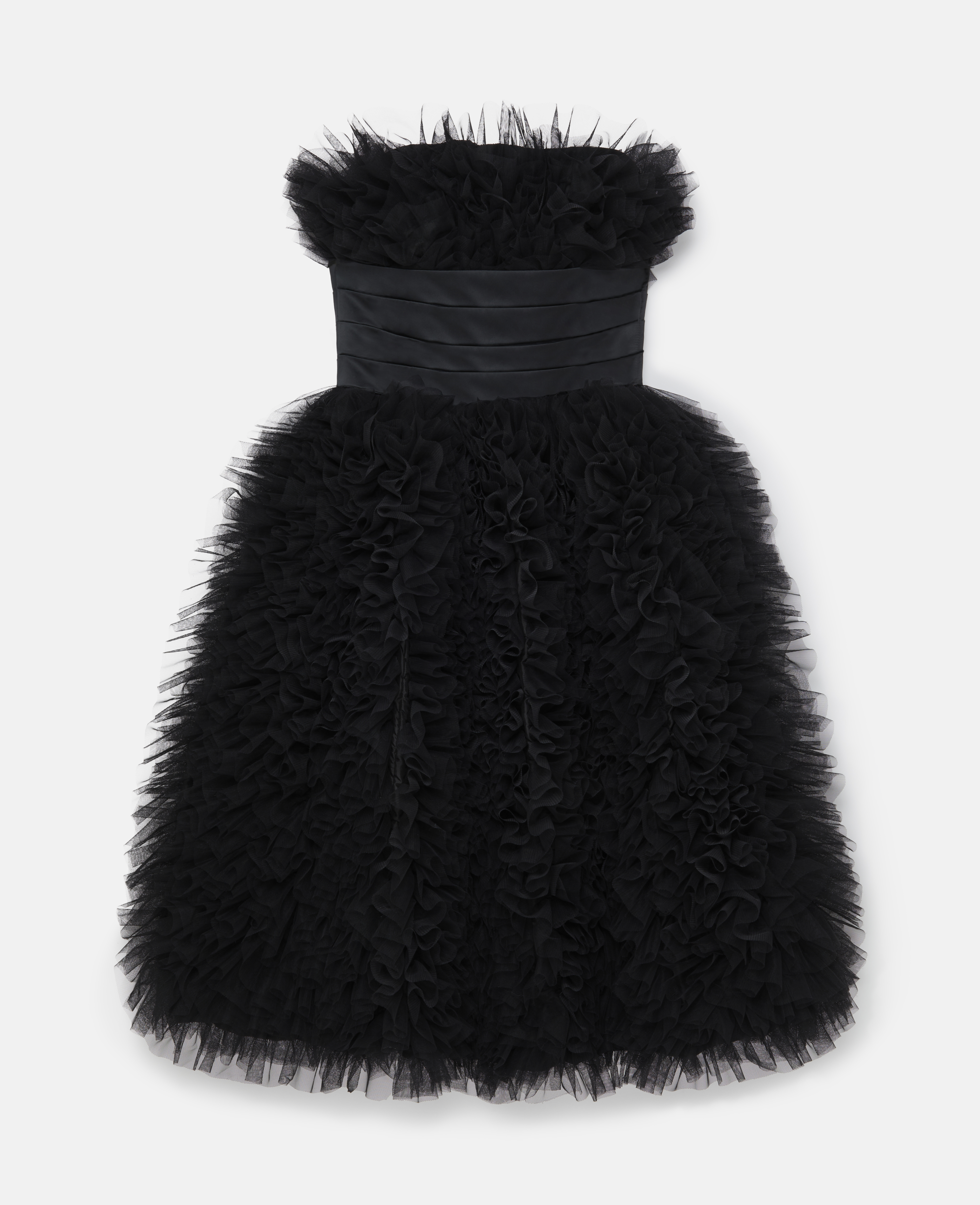 Stella McCartney – Panelled Waist Taffeta Midi Dress, Woman, Midnight black, Size: 38