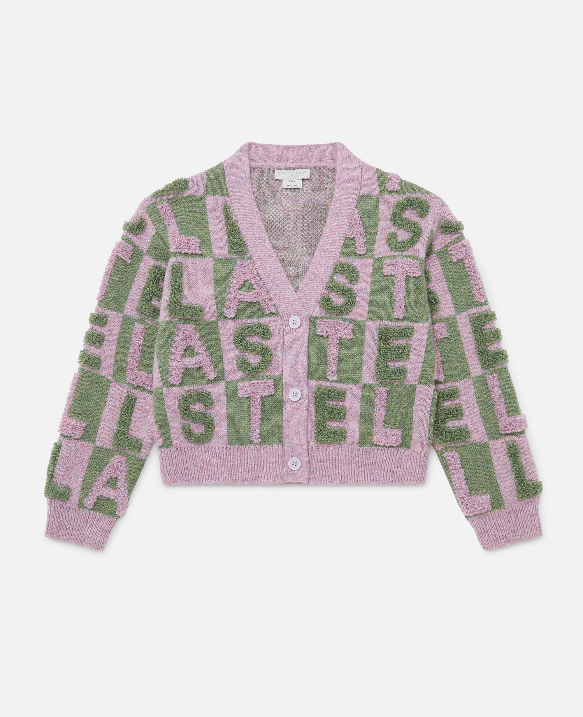 Stella Mccartney Logo Appliqué Knit Cardigan In Multicolor