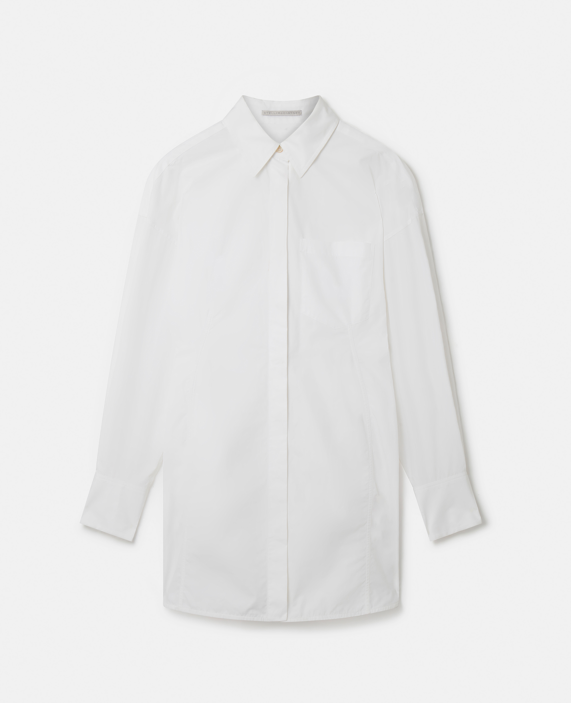 Stella Mccartney Straight Fit Shirt Dress In Pure White