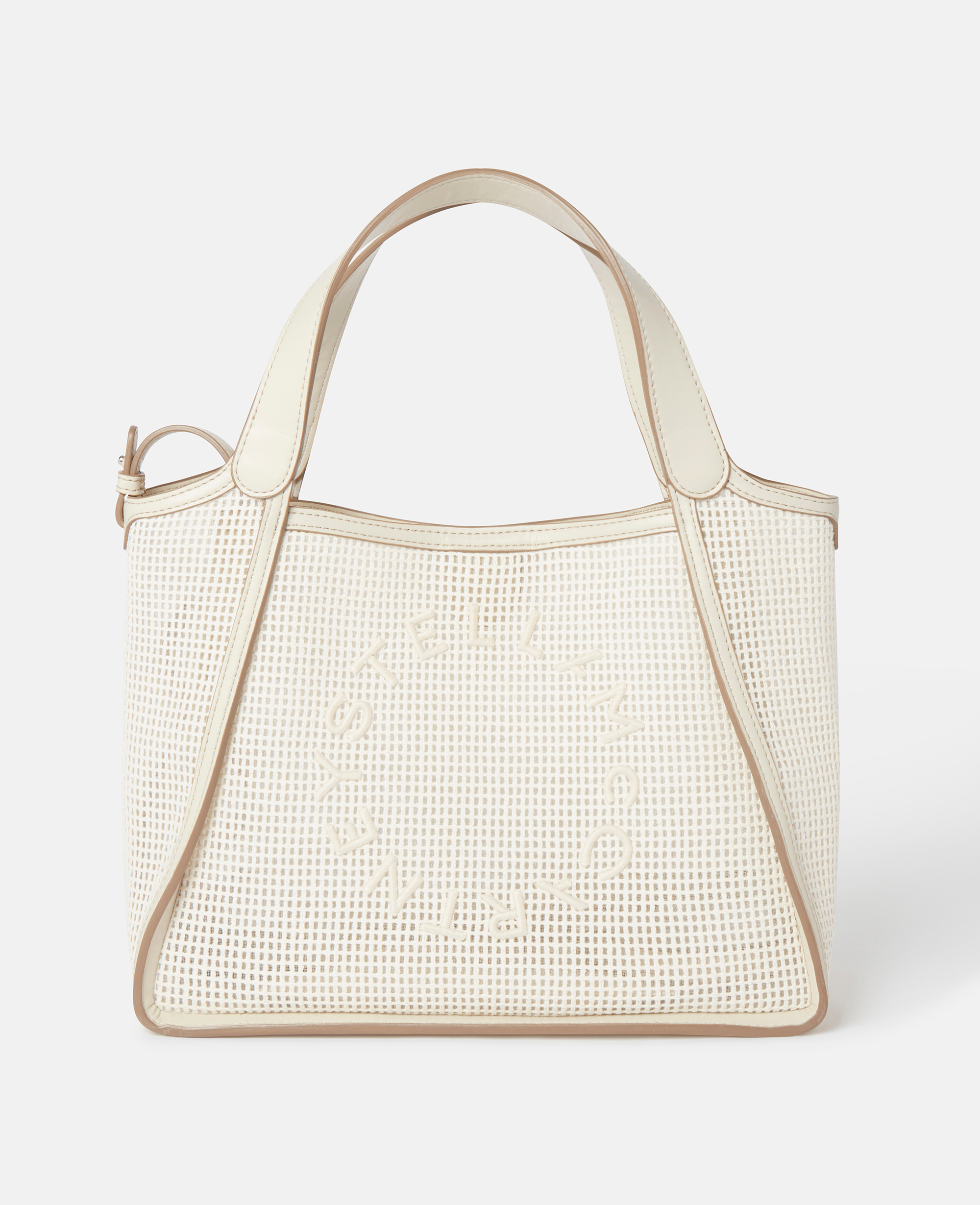 Stella McCartney – Logo Top Handle Crossbody Bag, Woman, Magnolia white