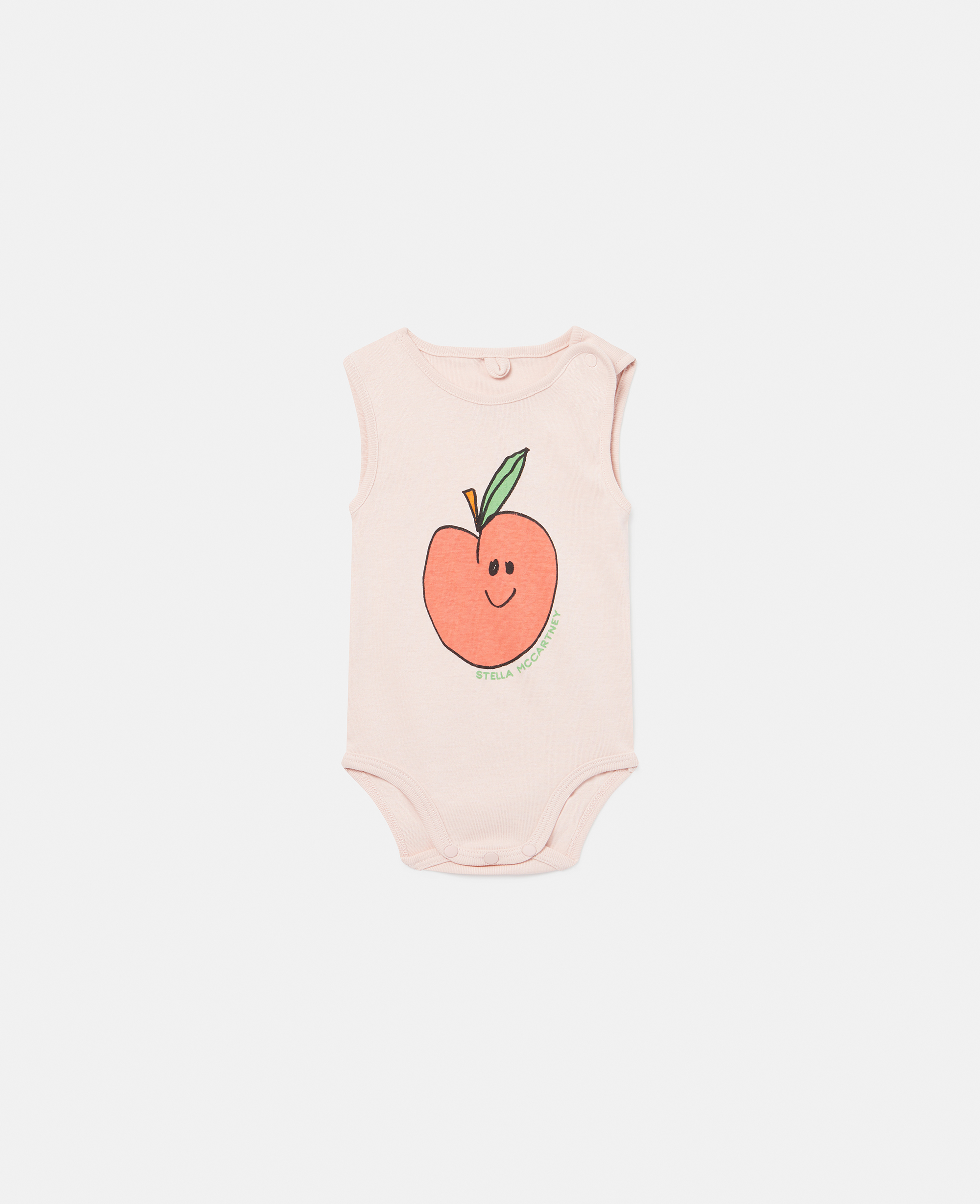 Stella Mccartney Kids' Apple Motif Knitted Bodysuit In Pink