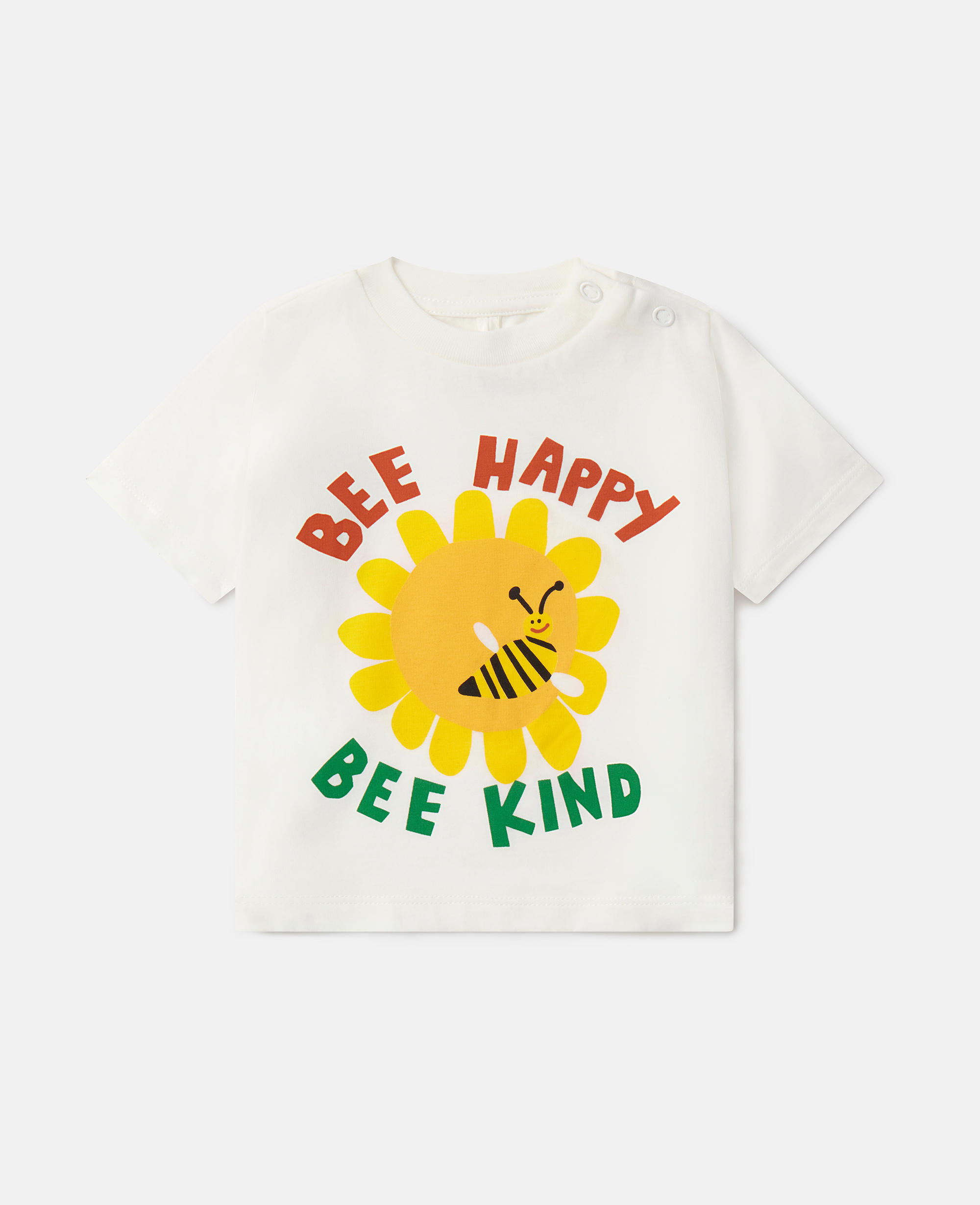 Stella McCartney – Bee Happy T-Shirt, Woman, Ivory, Size: 9m